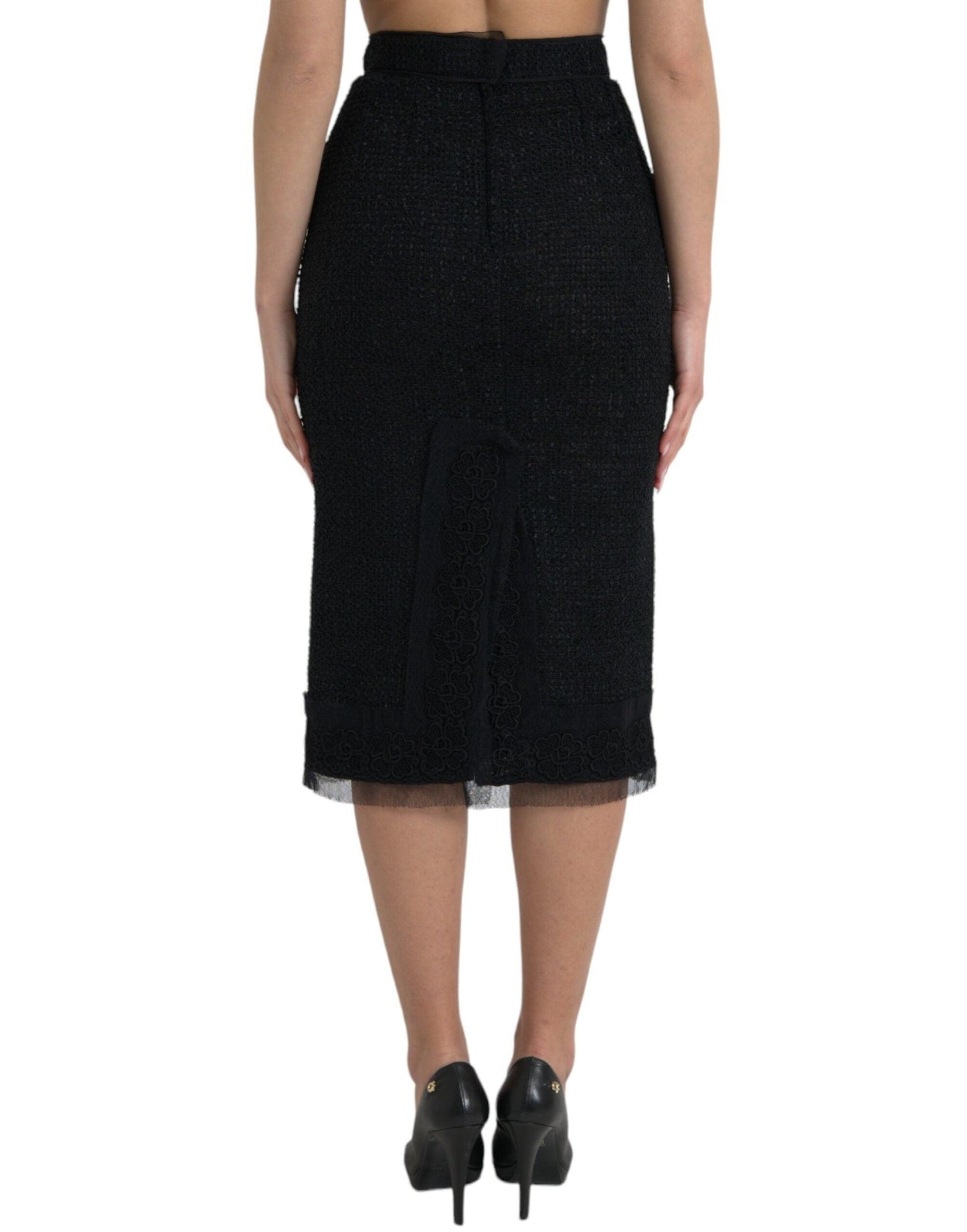 Dolce & Gabbana Elegant High Waist Midi Skirt - Arichezz.store