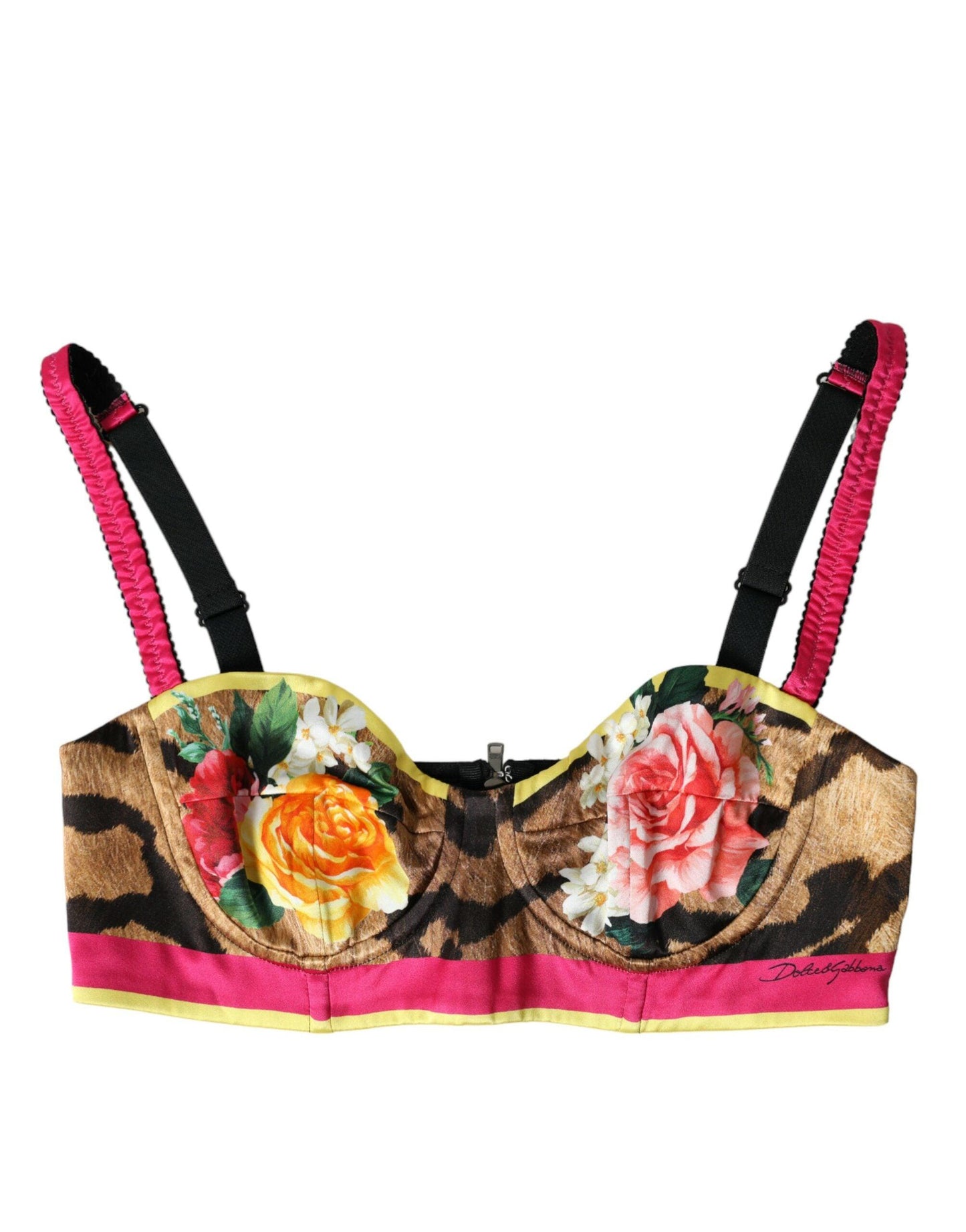 Dolce & Gabbana Floral Silk Blend Bustier Crop Top - Arichezz.store