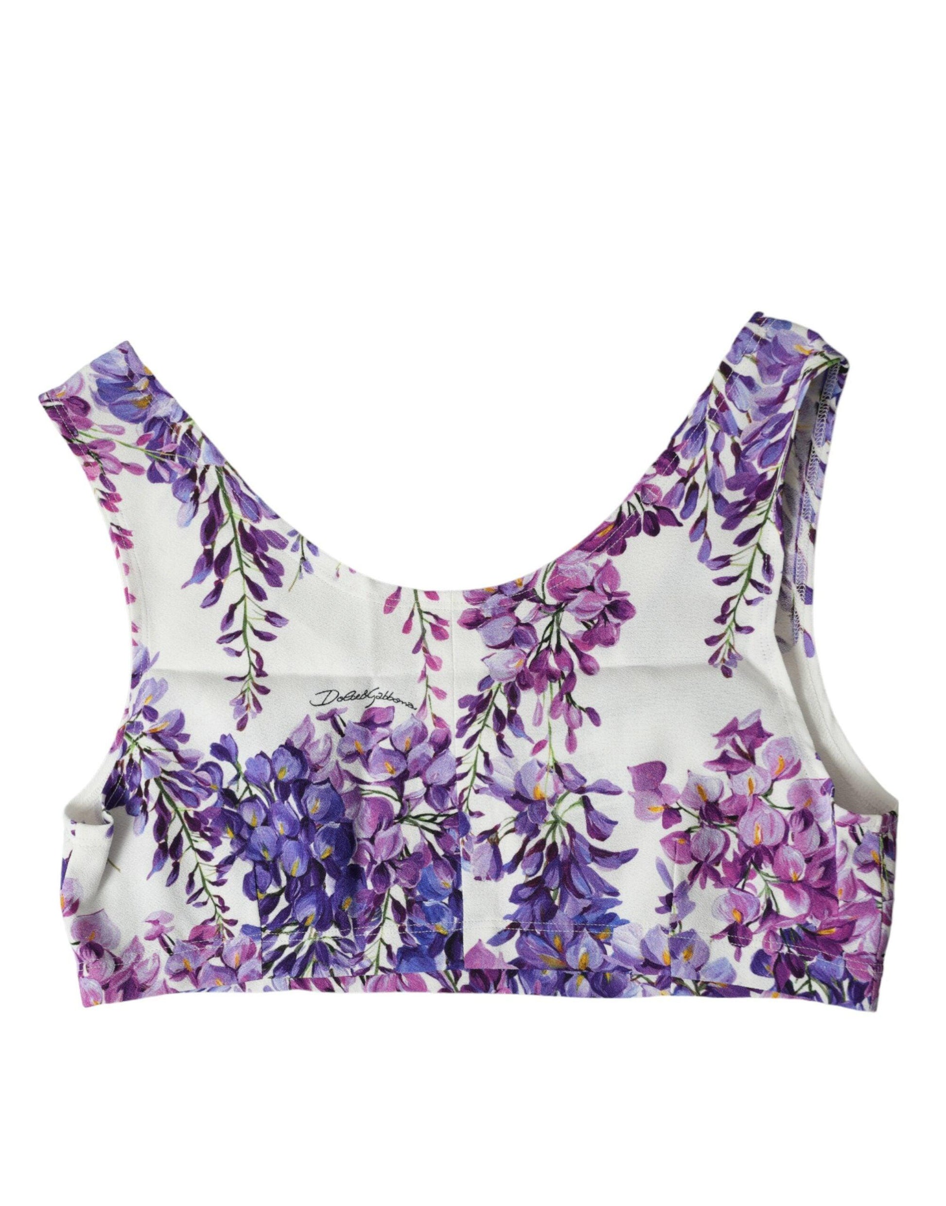 Dolce & Gabbana Elegant Floral Cropped Top - Arichezz.store