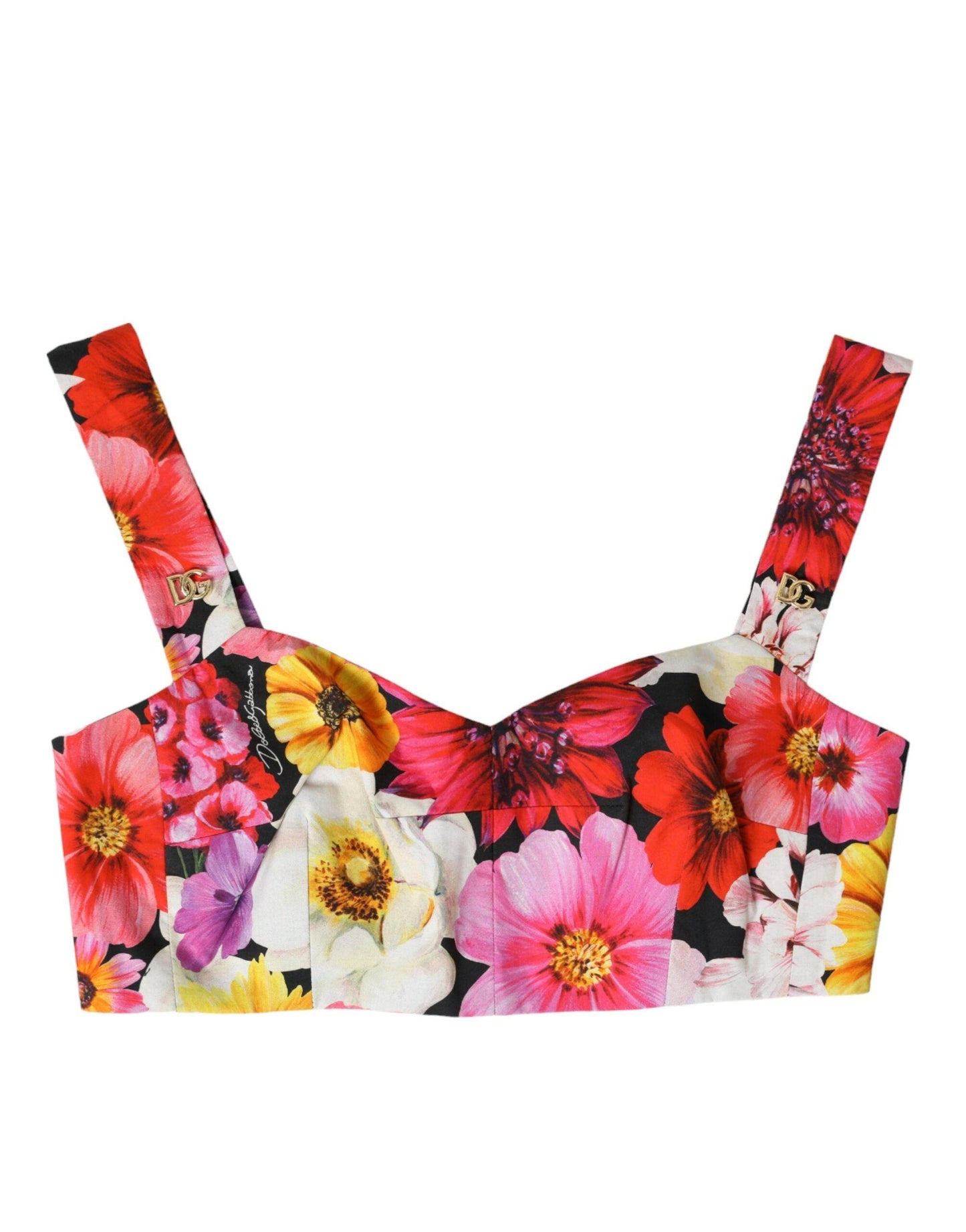 Dolce & Gabbana Exquisite Floral Bustier Crop Top - Arichezz.store