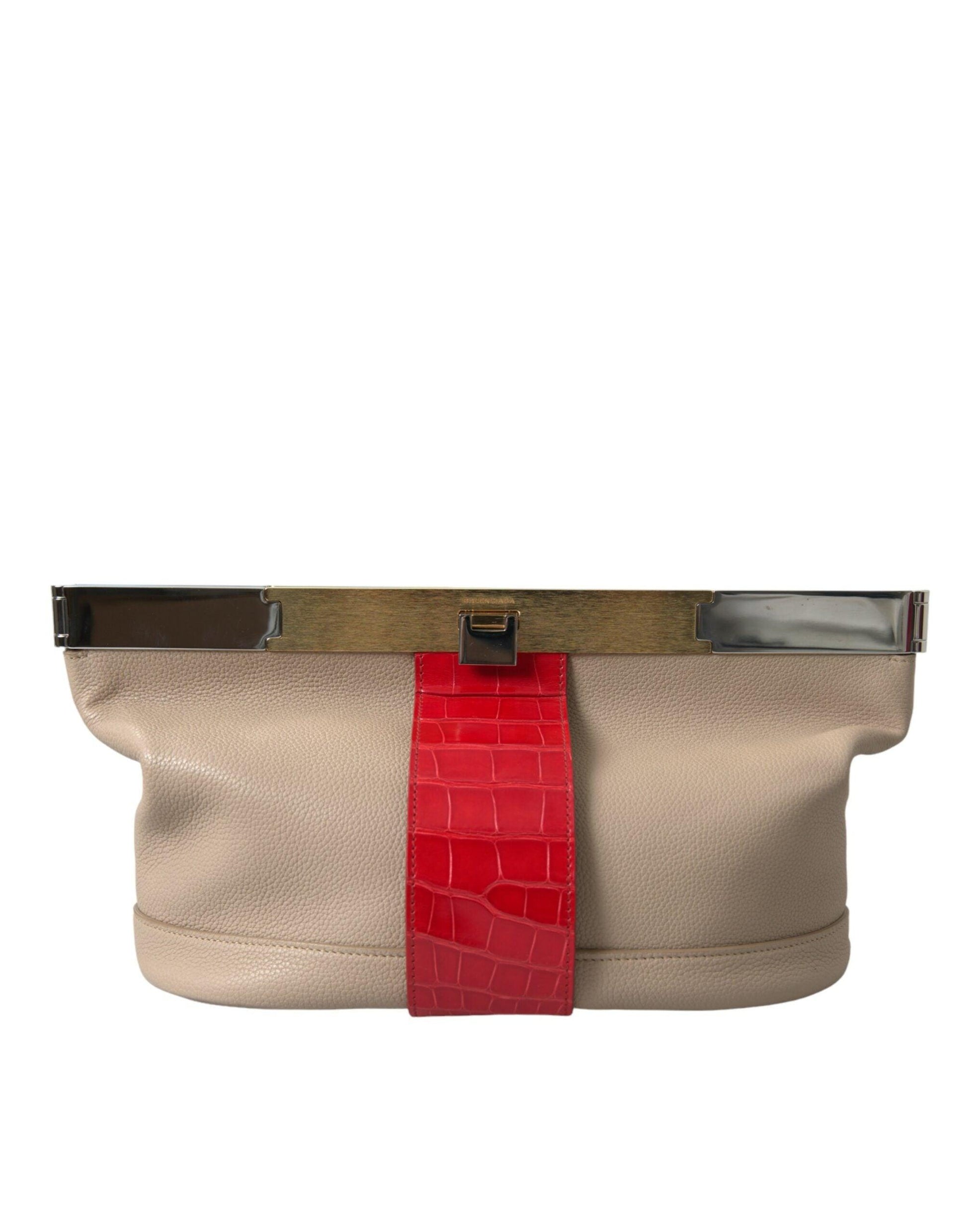 Balenciaga Two Tone Exotic Leather Clutch - Arichezz.store