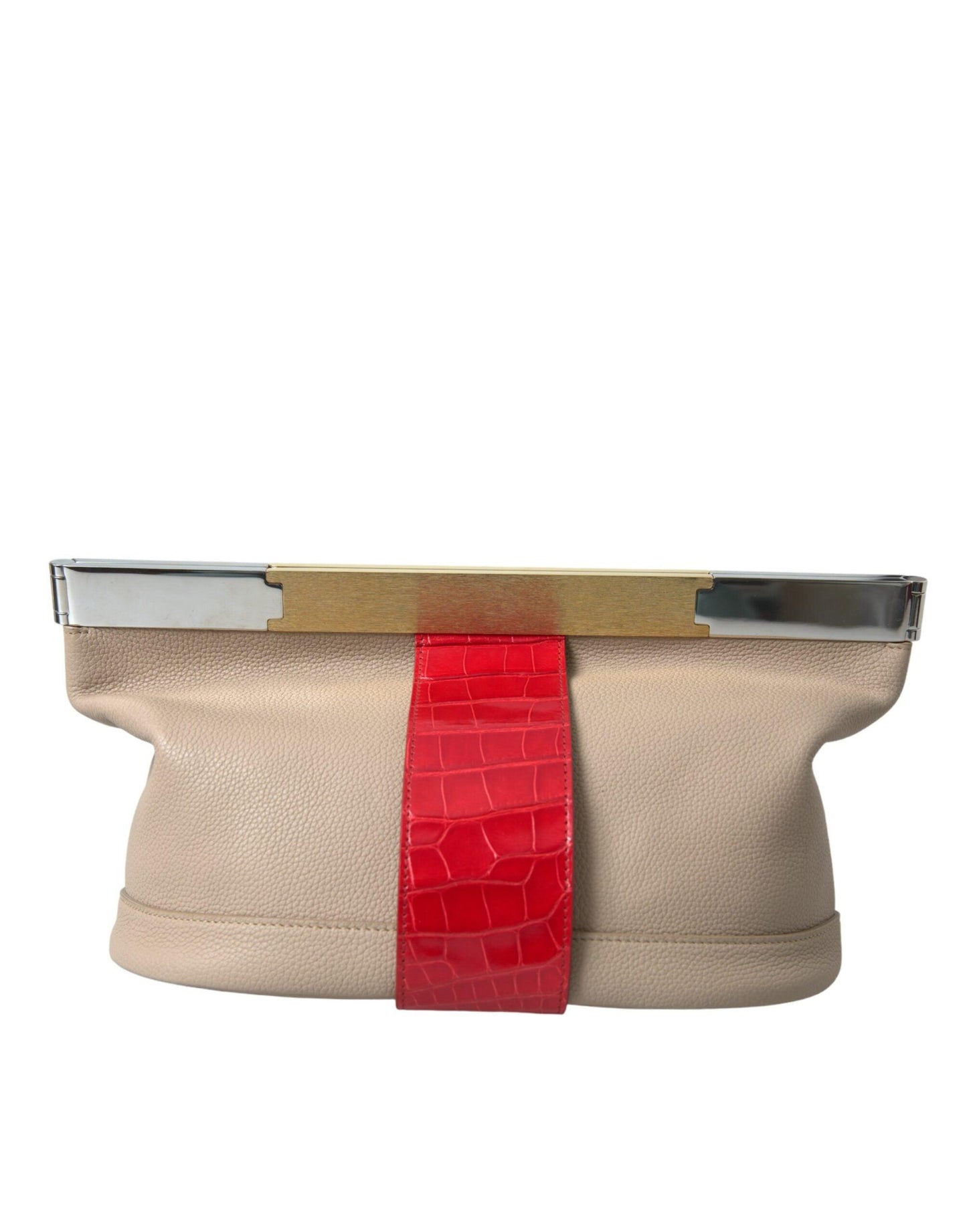 Balenciaga Two Tone Exotic Leather Clutch - Arichezz.store