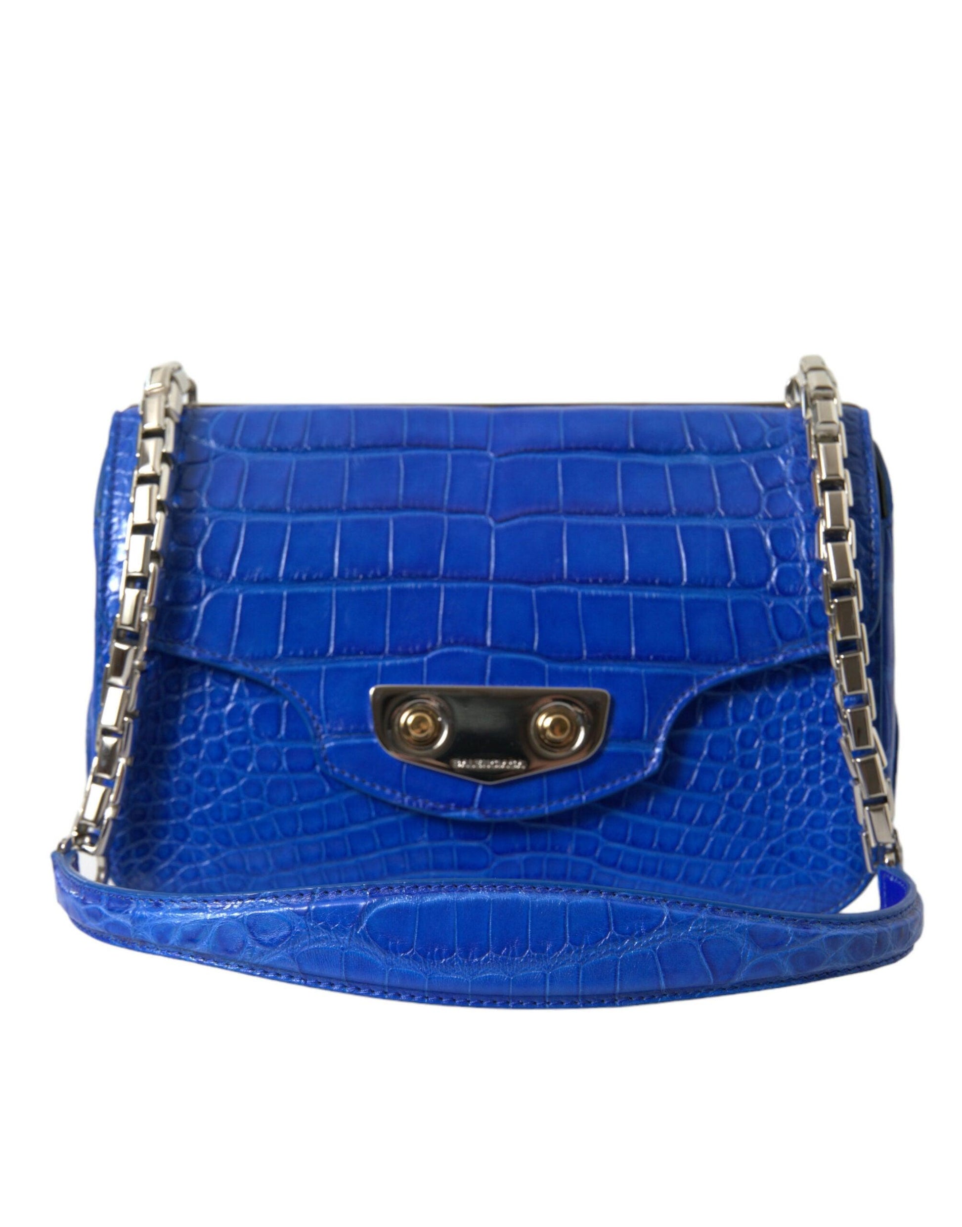 Balenciaga Alligator Skin Mini Shoulder Bag - Elegant Blue - Arichezz.store