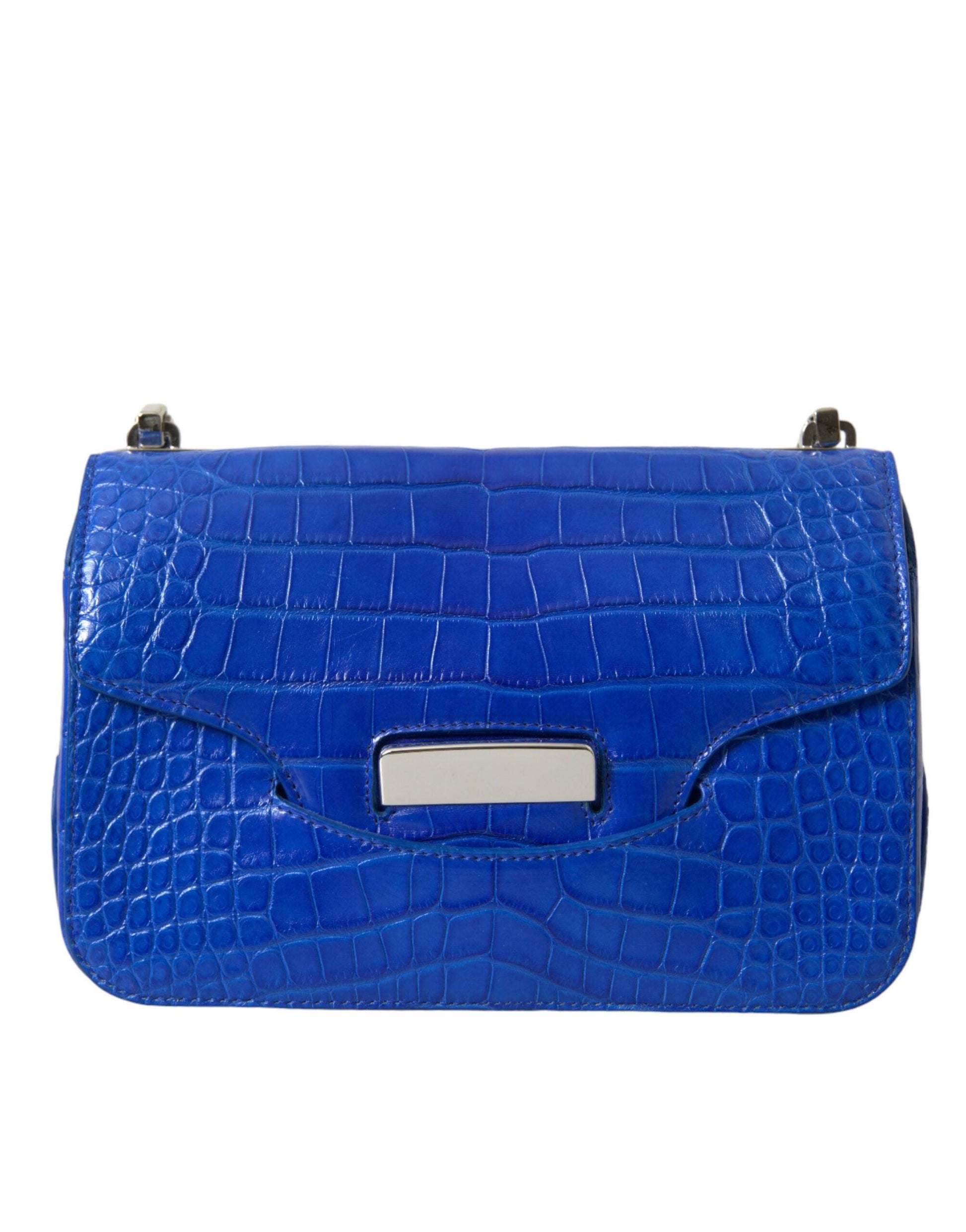 Balenciaga Alligator Skin Mini Shoulder Bag - Elegant Blue - Arichezz.store