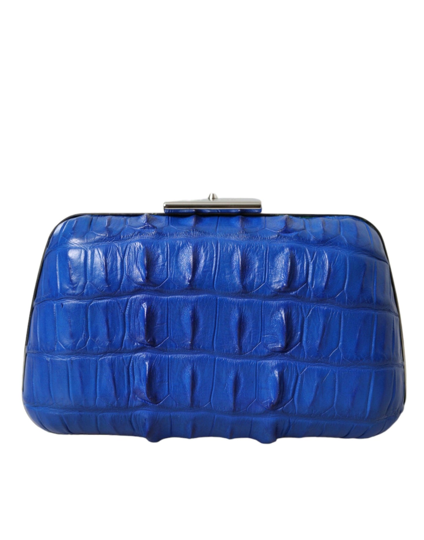 Balenciaga Electric Blue Crocodile Skin Clutch - Arichezz.store