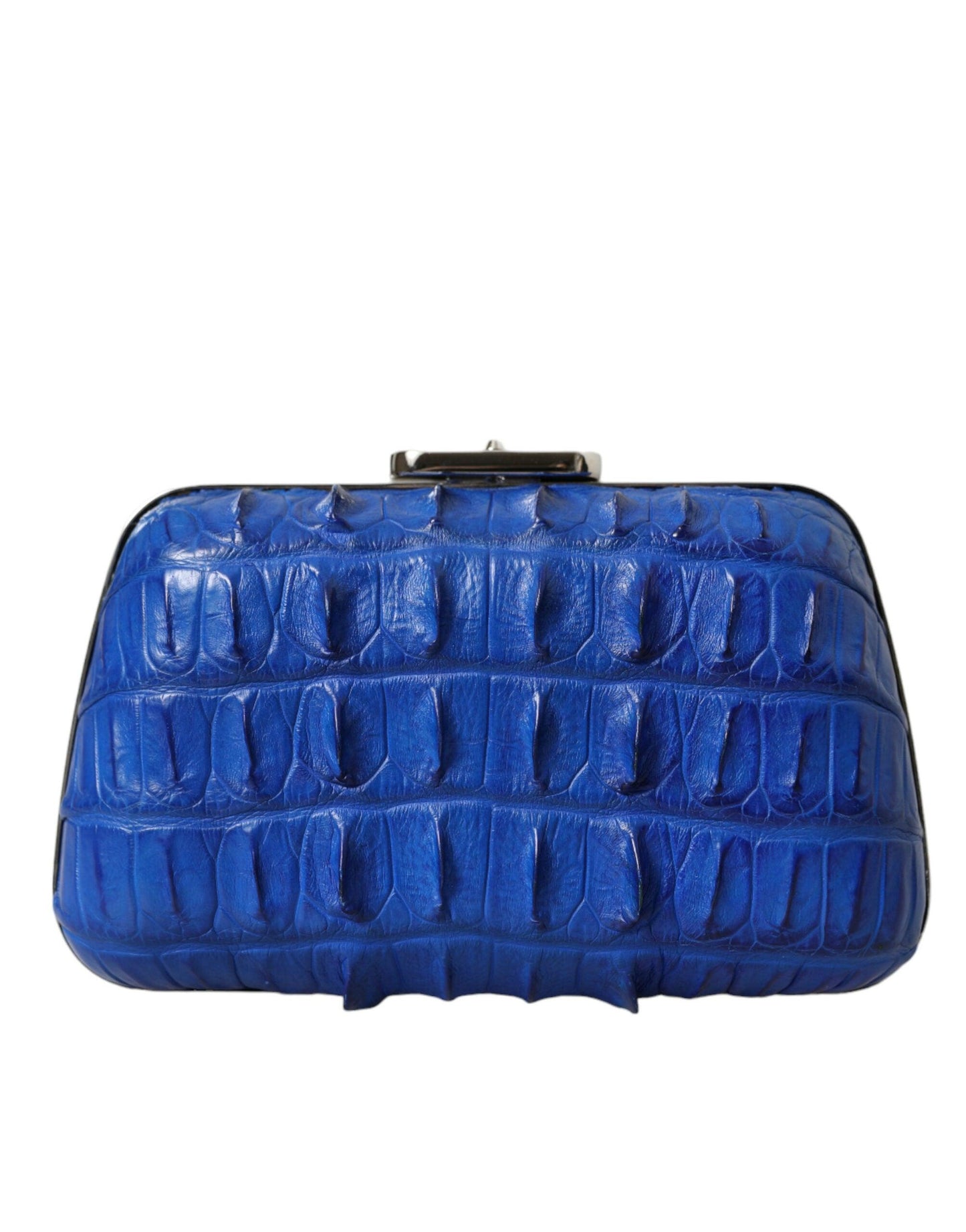 Balenciaga Electric Blue Crocodile Skin Clutch - Arichezz.store