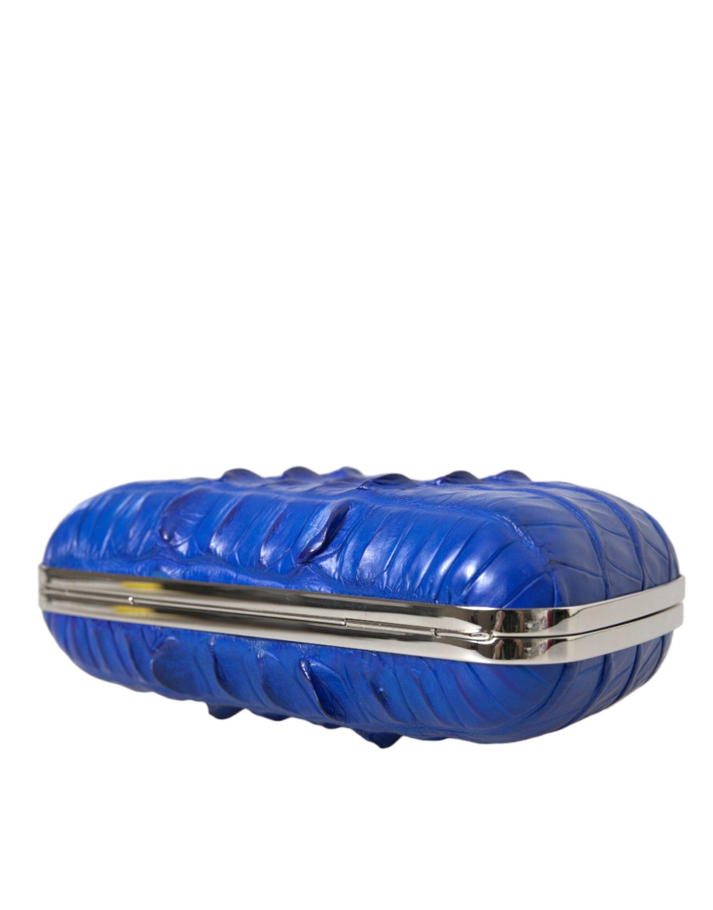 Balenciaga Electric Blue Crocodile Skin Clutch - Arichezz.store