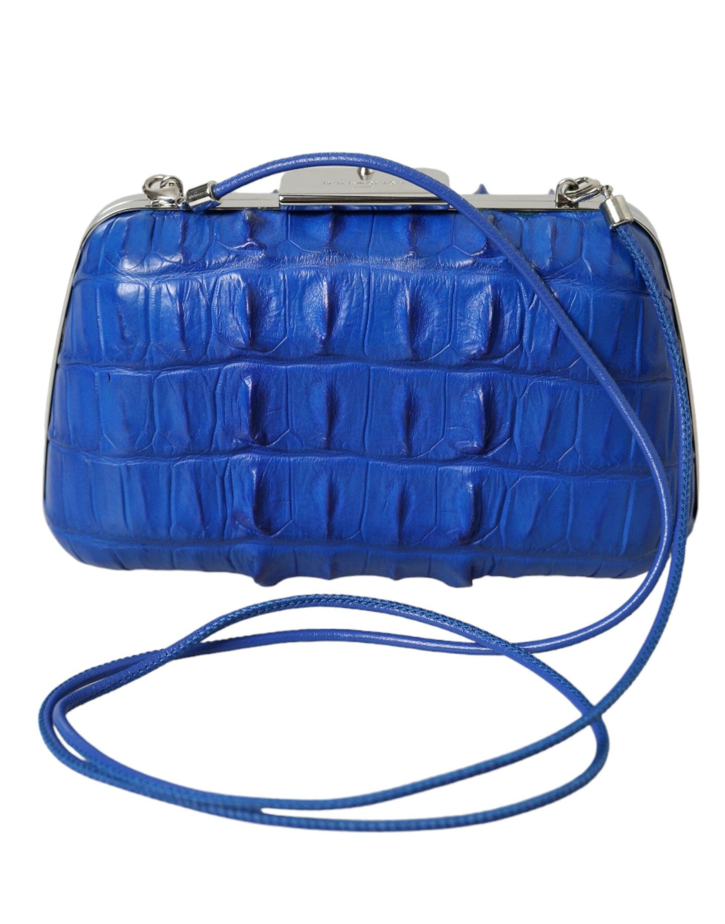 Balenciaga Electric Blue Crocodile Skin Clutch - Arichezz.store