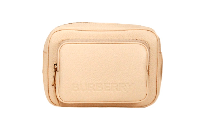 Burberry Small Branded Peach Pink Grainy Leather Camera Crossbody Bag - Arichezz.store