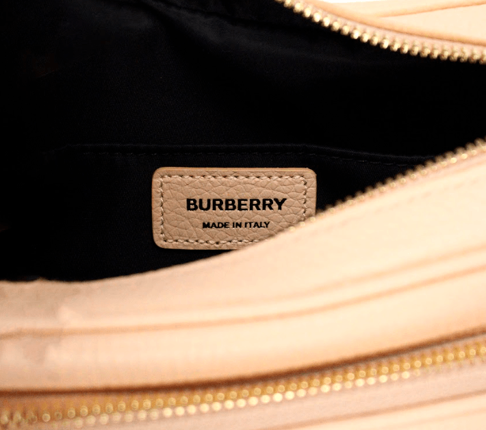 Burberry Small Branded Peach Pink Grainy Leather Camera Crossbody Bag - Arichezz.store