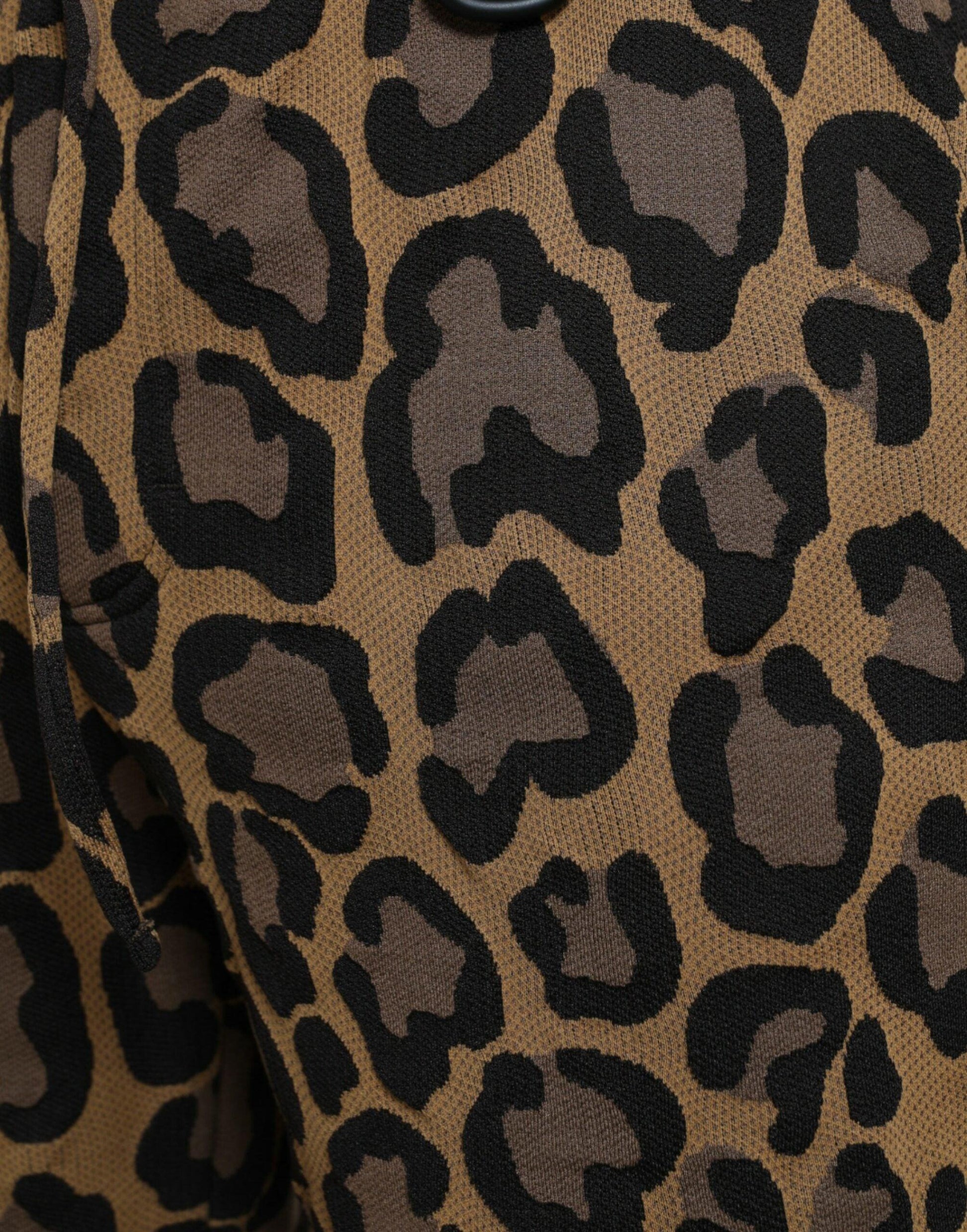 Dolce & Gabbana Brown Leopard Print Polyester Jogger Pants - Arichezz.store