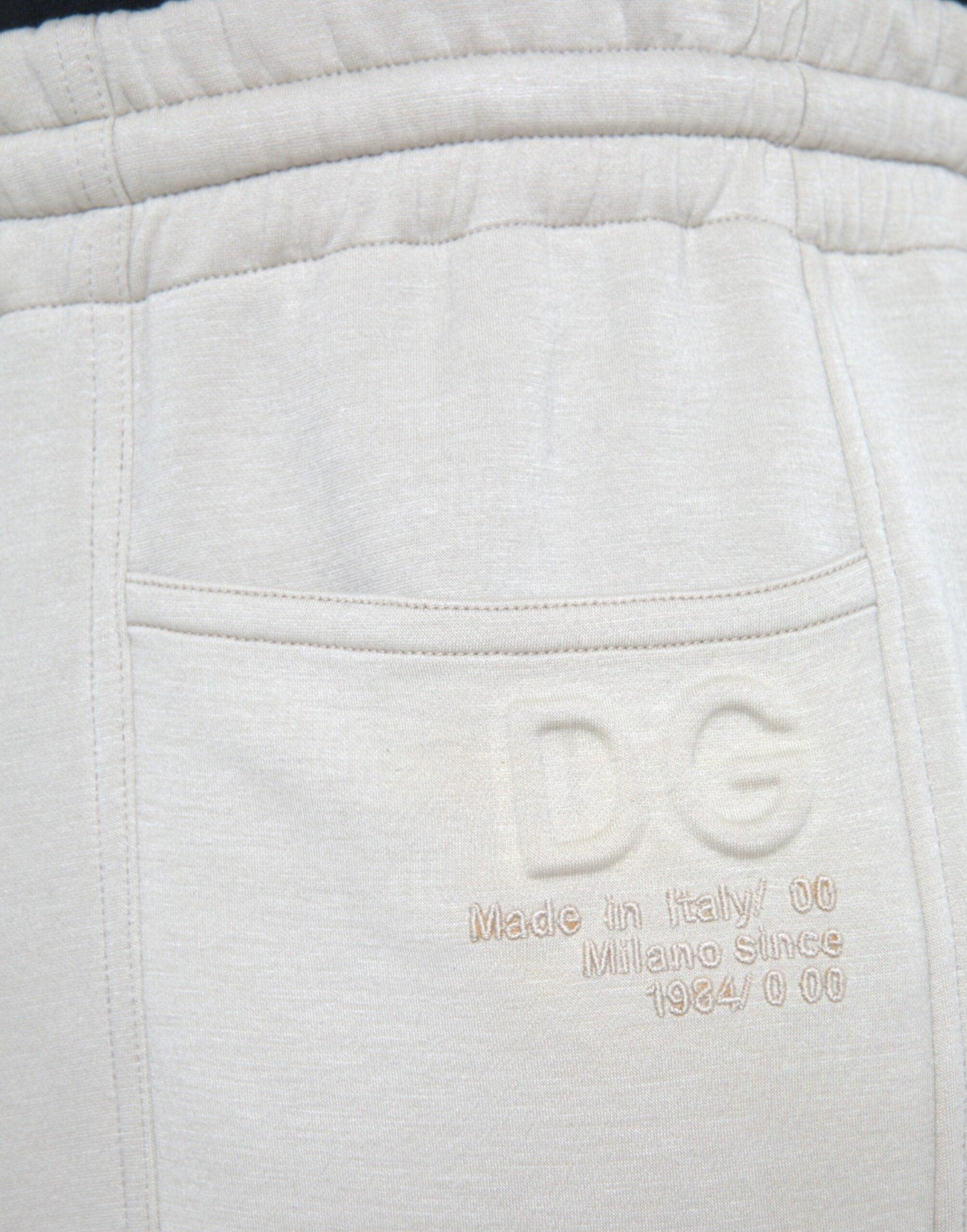 Dolce & Gabbana Off White Viscose Cargo Jogger Sweatpants Pants - Arichezz.store