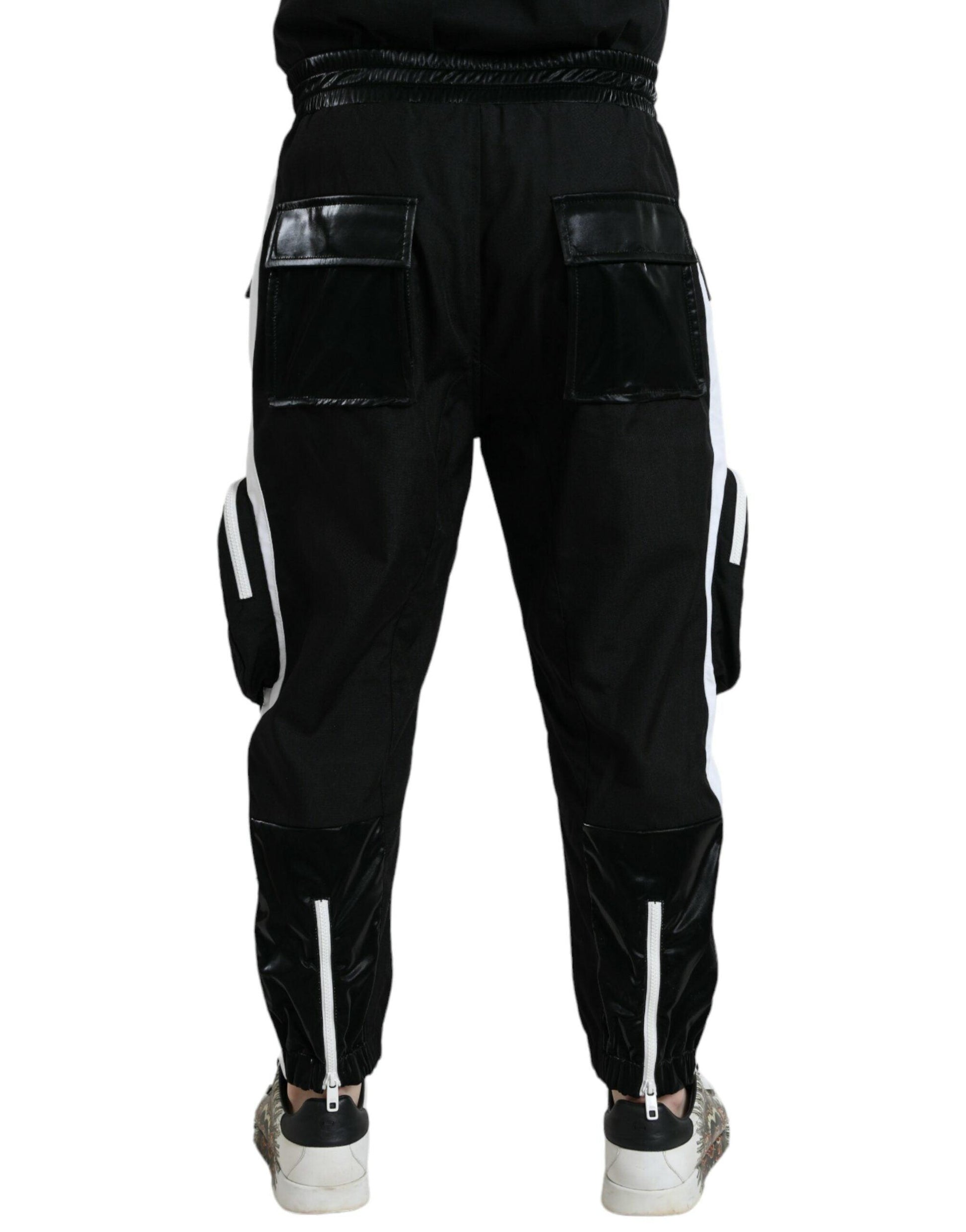 Dolce & Gabbana Black Nylon Cargo Jogger Men Sweatpants Pants - Arichezz.store