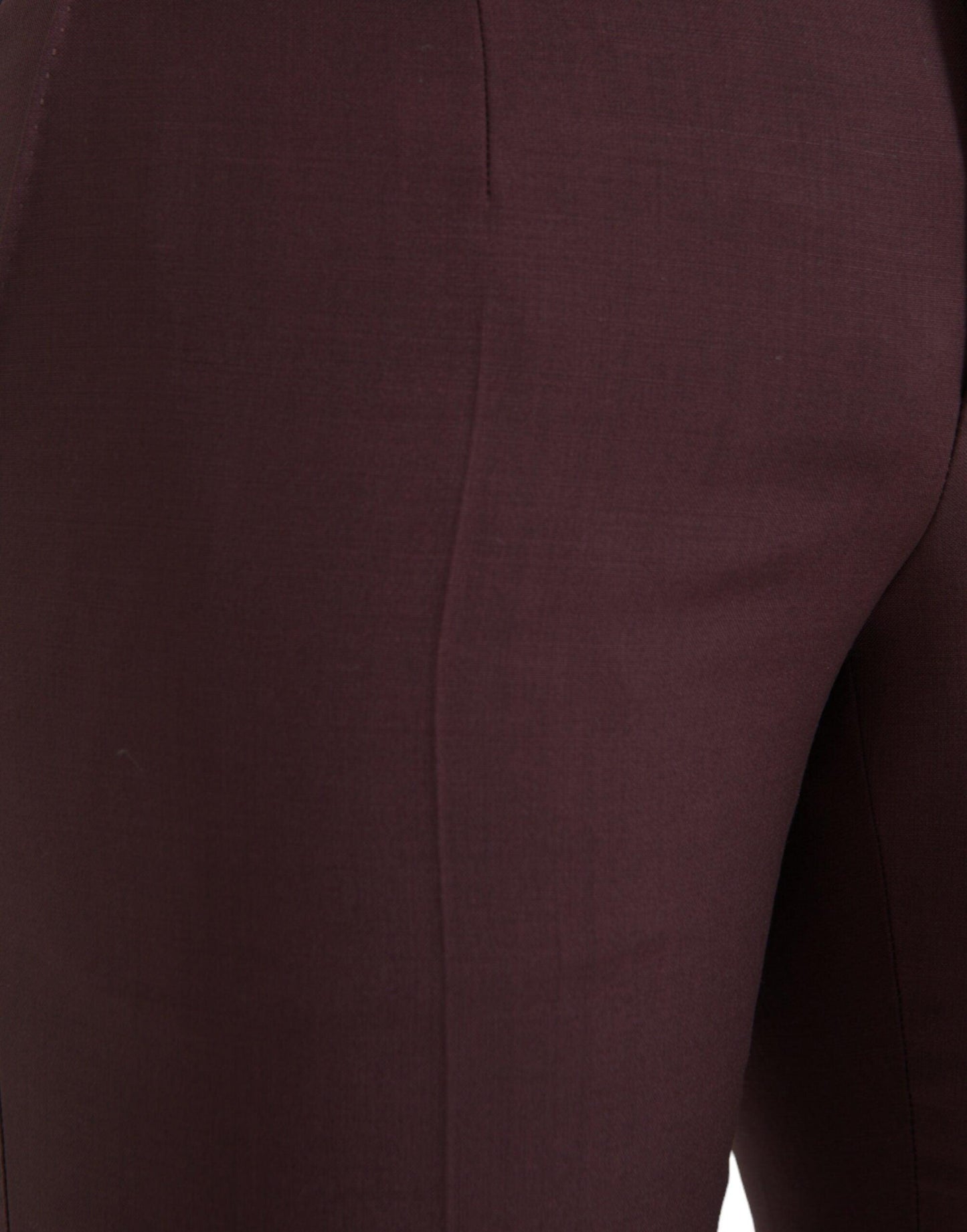 Dolce & Gabbana Maroon Wool Men Slim Fit Dress Pants - Arichezz.store