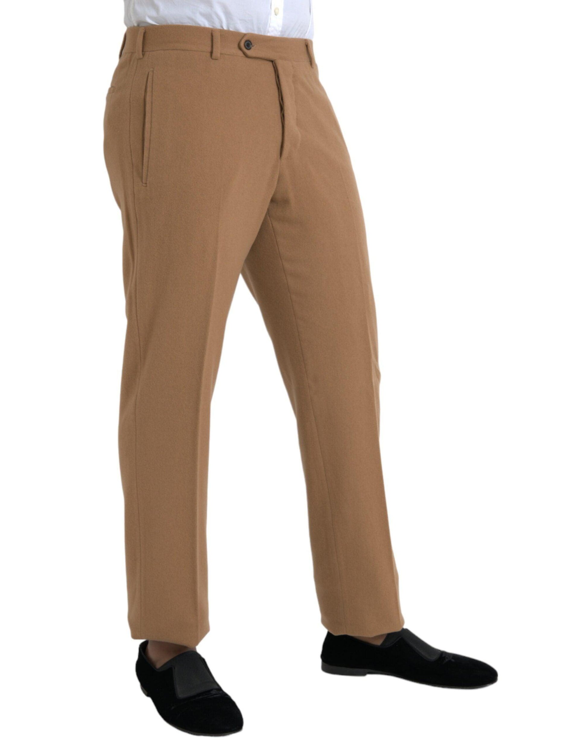 Prada Beige Cashmere Men Straight Fit Dress Pants - Arichezz.store