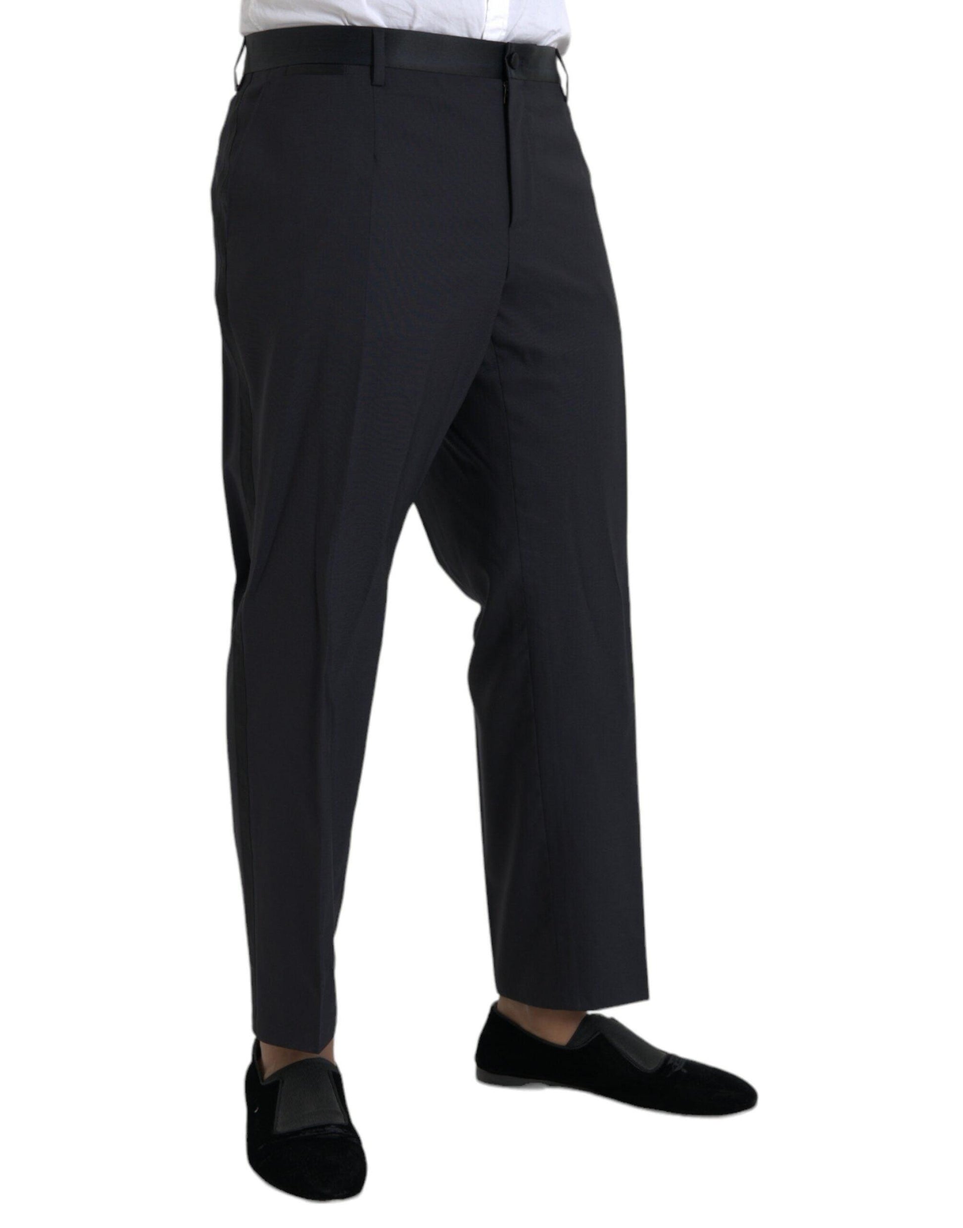 Dolce & Gabbana Blue Wool Men Skinny Dress Pants - Arichezz.store