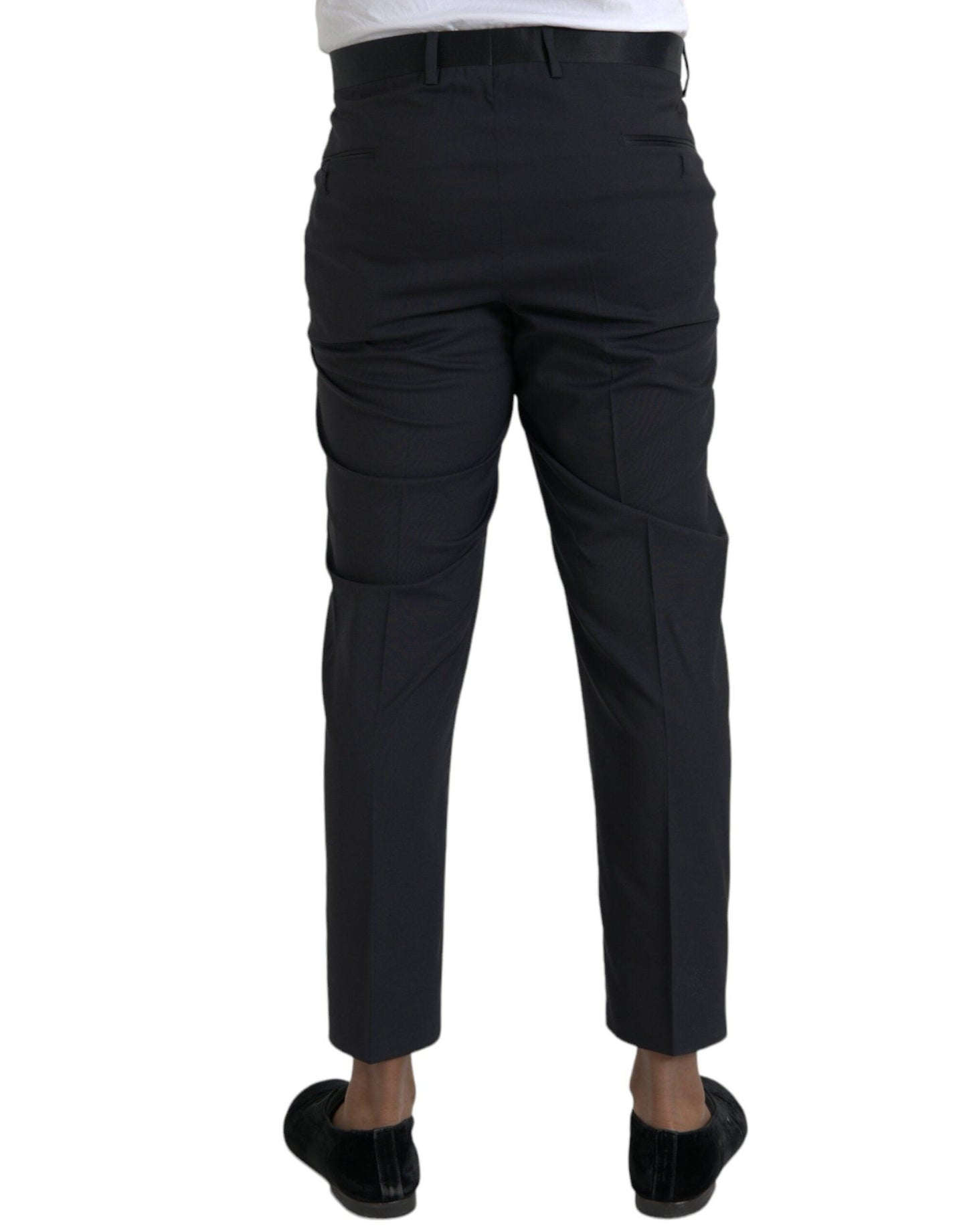 Dolce & Gabbana Blue Wool Men Skinny Dress Pants - Arichezz.store