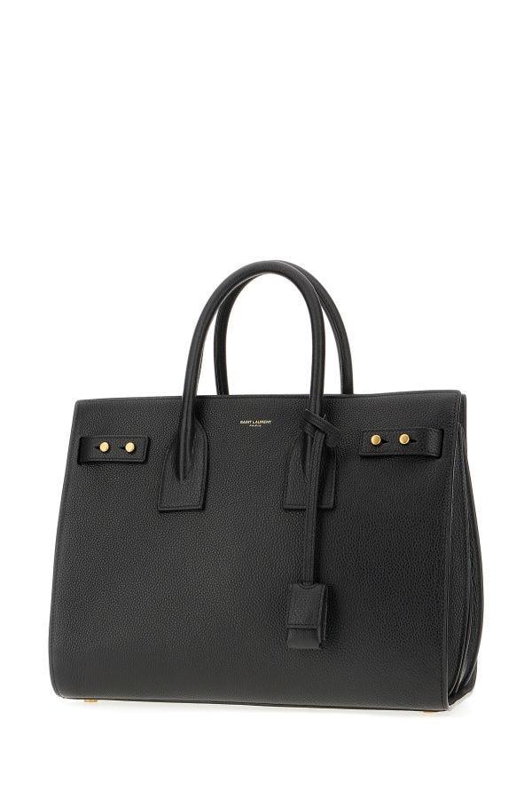 Saint Laurent Black Calf Leather Sac De Jour Handbag - Arichezz.store