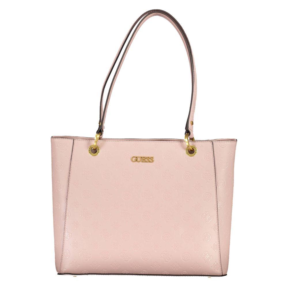 Guess Jeans Pink Polyethylene Handbag - Arichezz.store