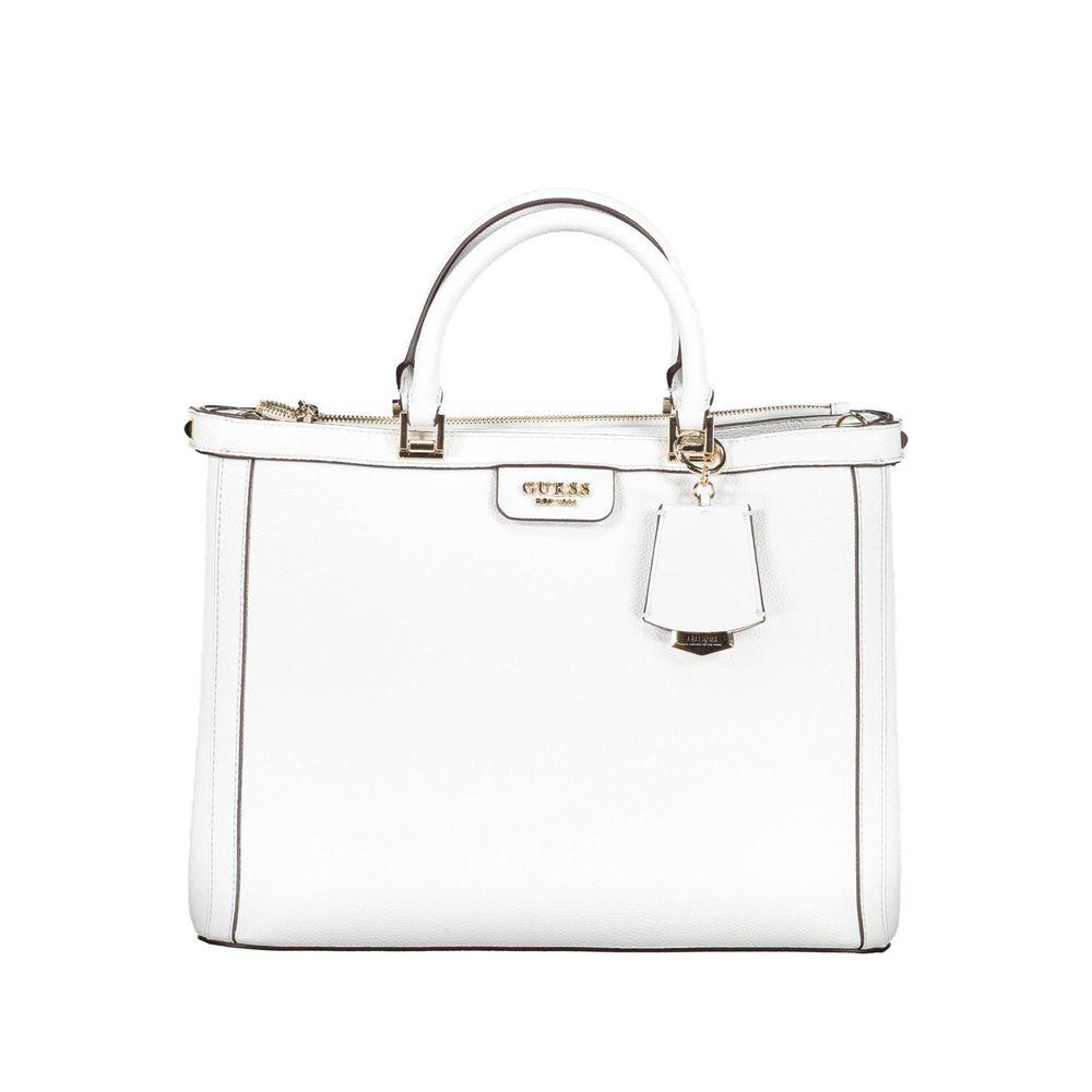 Guess Jeans White Polyethylene Handbag - Arichezz.store