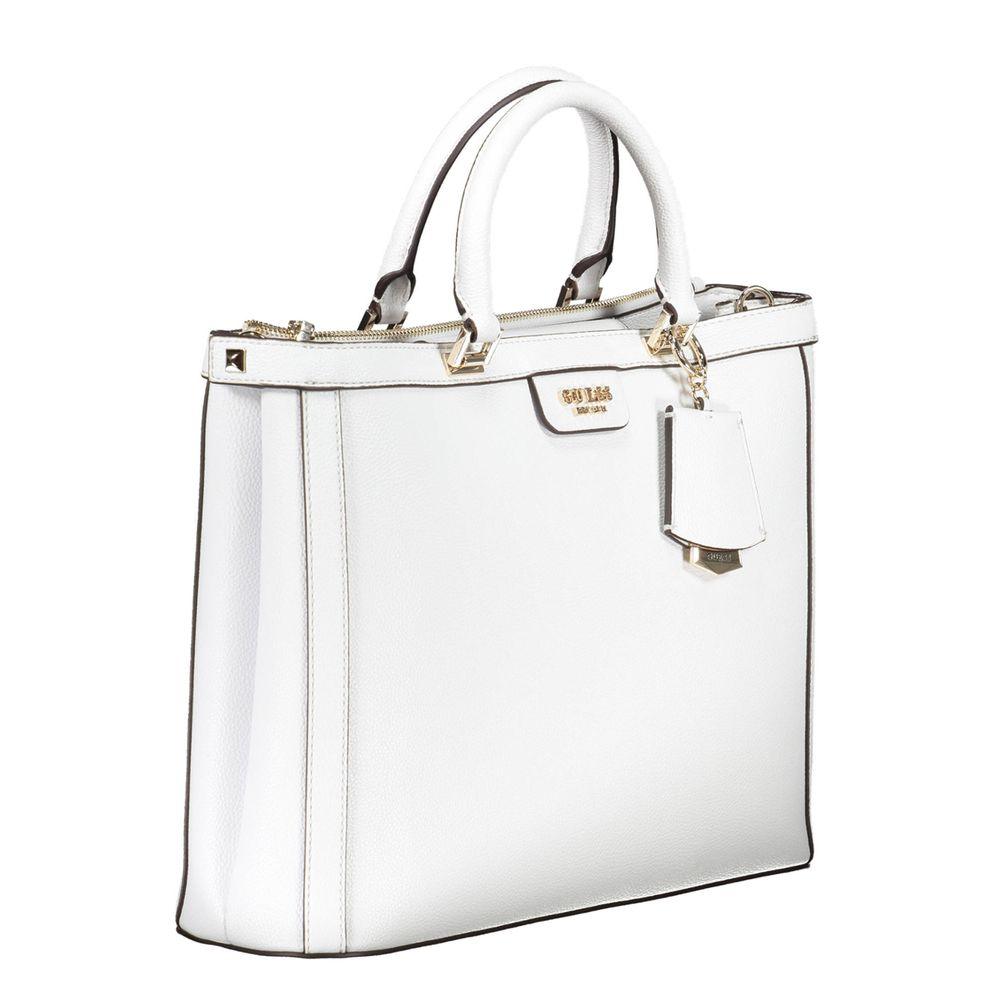 Guess Jeans White Polyethylene Handbag - Arichezz.store