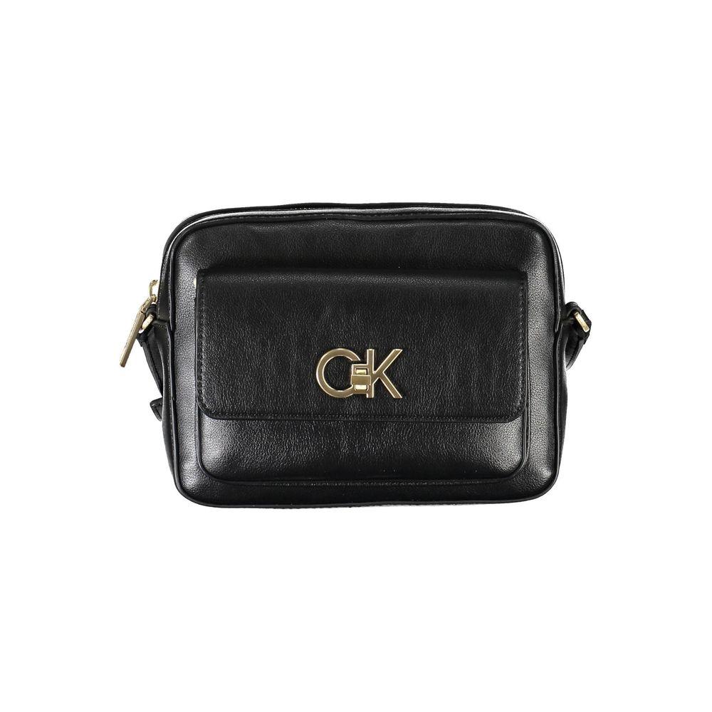 Calvin Klein Black Polyester Handbag - Arichezz.store