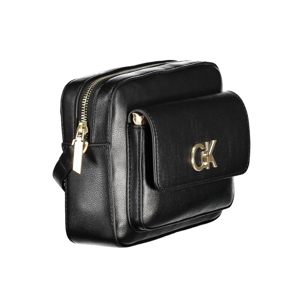 Calvin Klein Black Polyester Handbag - Arichezz.store