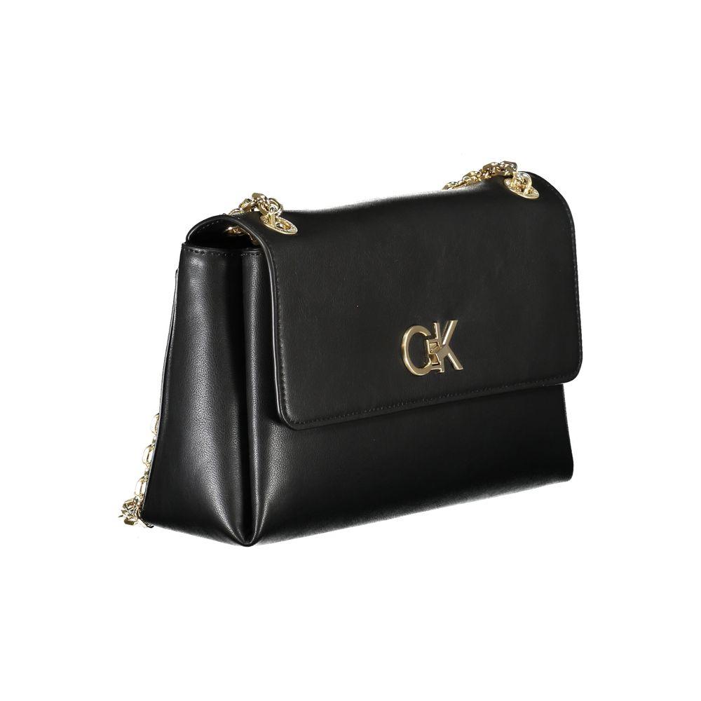 Calvin Klein Black Polyester Handbag - Arichezz.store