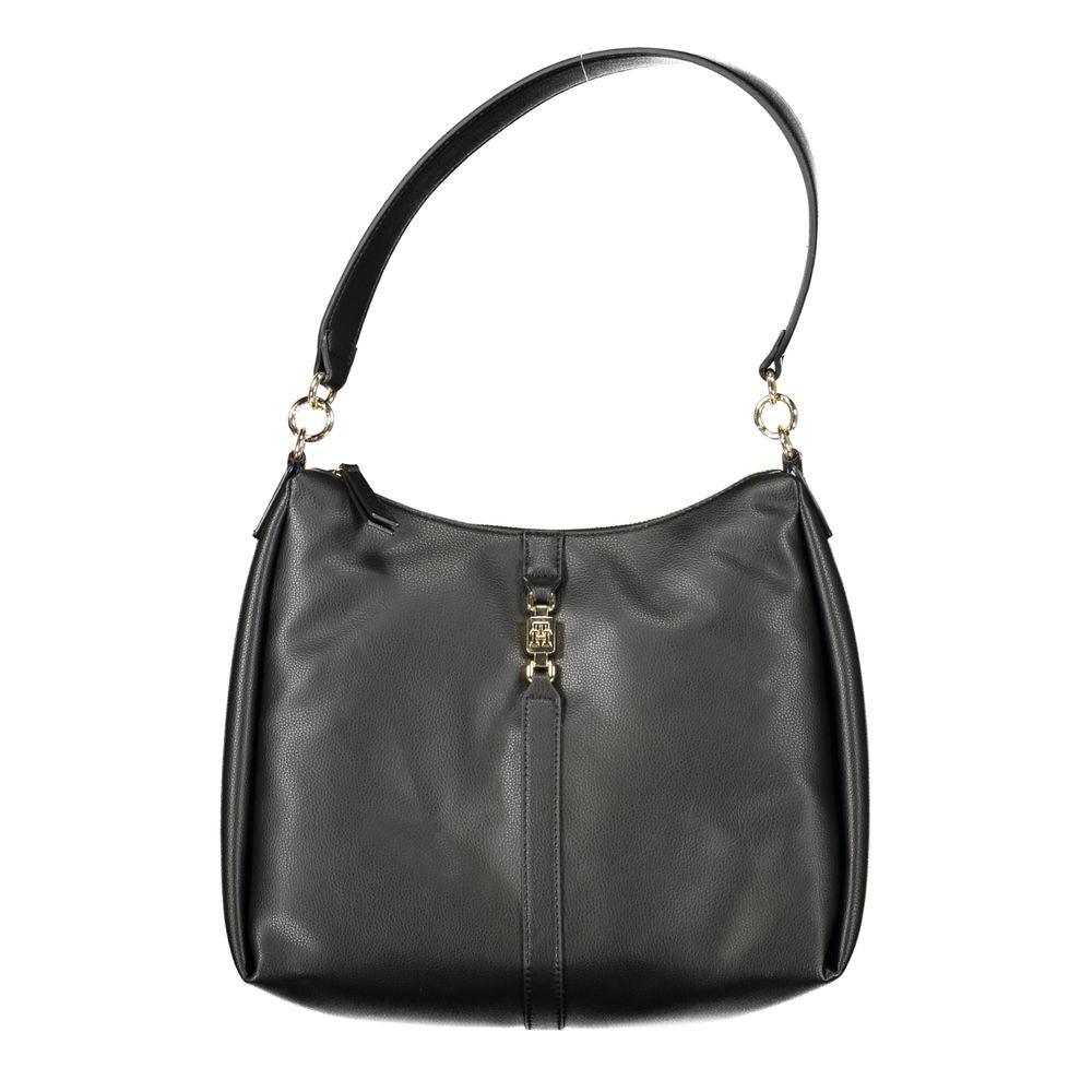 Tommy Hilfiger Black Polyester Handbag - Arichezz.store