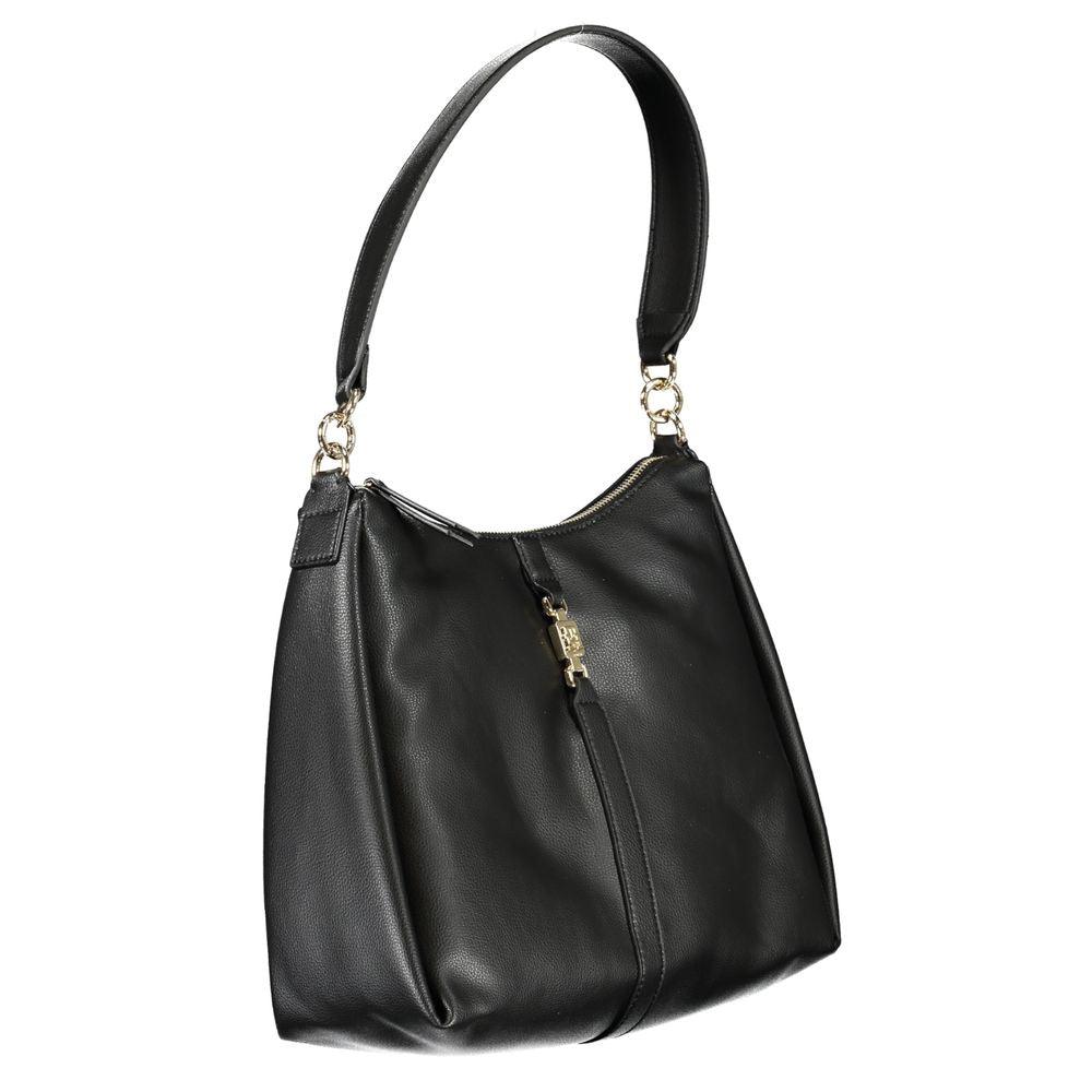 Tommy Hilfiger Black Polyester Handbag - Arichezz.store