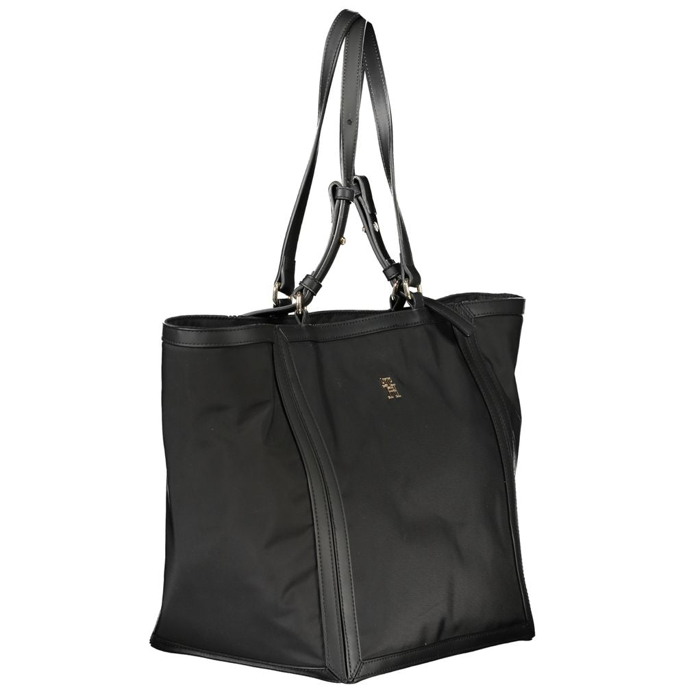 Tommy Hilfiger Black Polyester Handbag - Arichezz.store