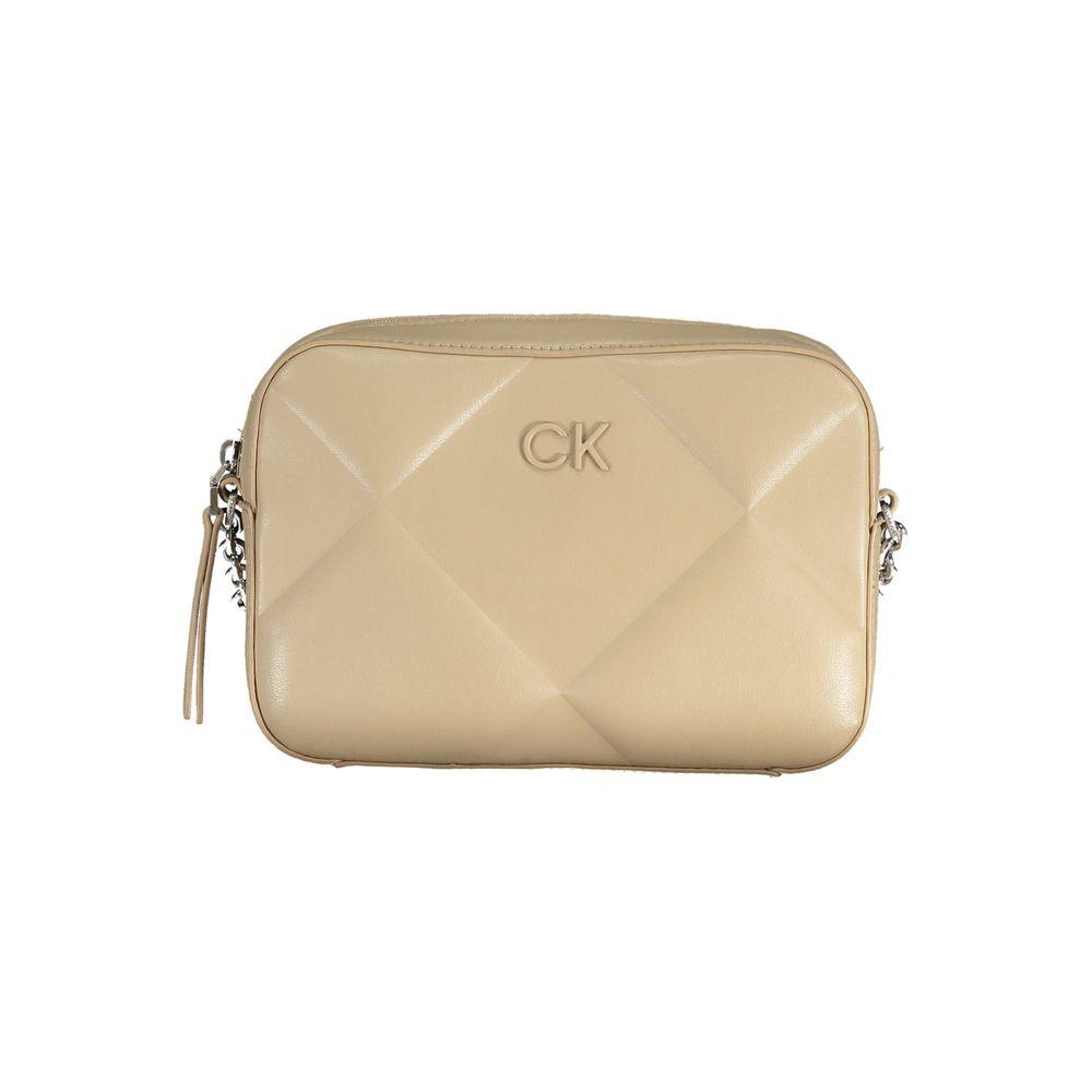 Calvin Klein Beige Polyester Handbag - Arichezz.store