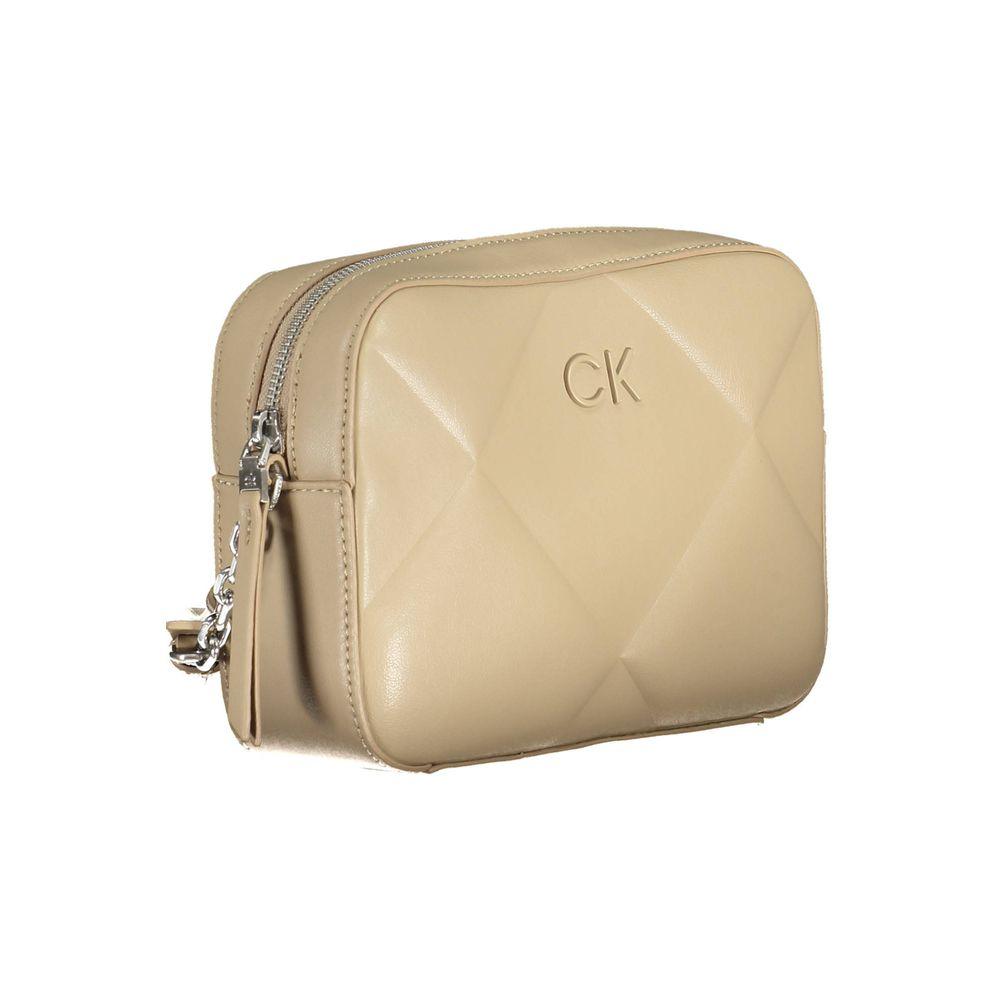 Calvin Klein Beige Polyester Handbag - Arichezz.store