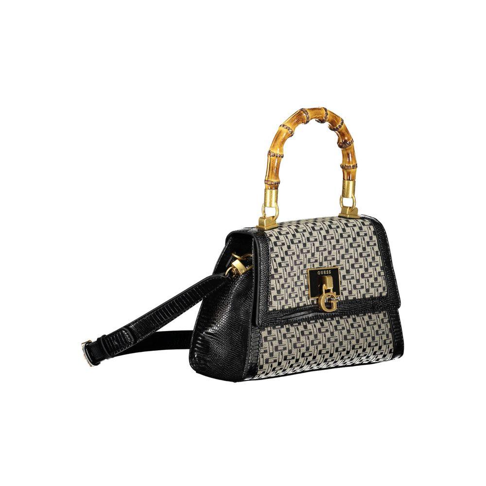 Guess Jeans Black Cotton Handbag - Arichezz.store