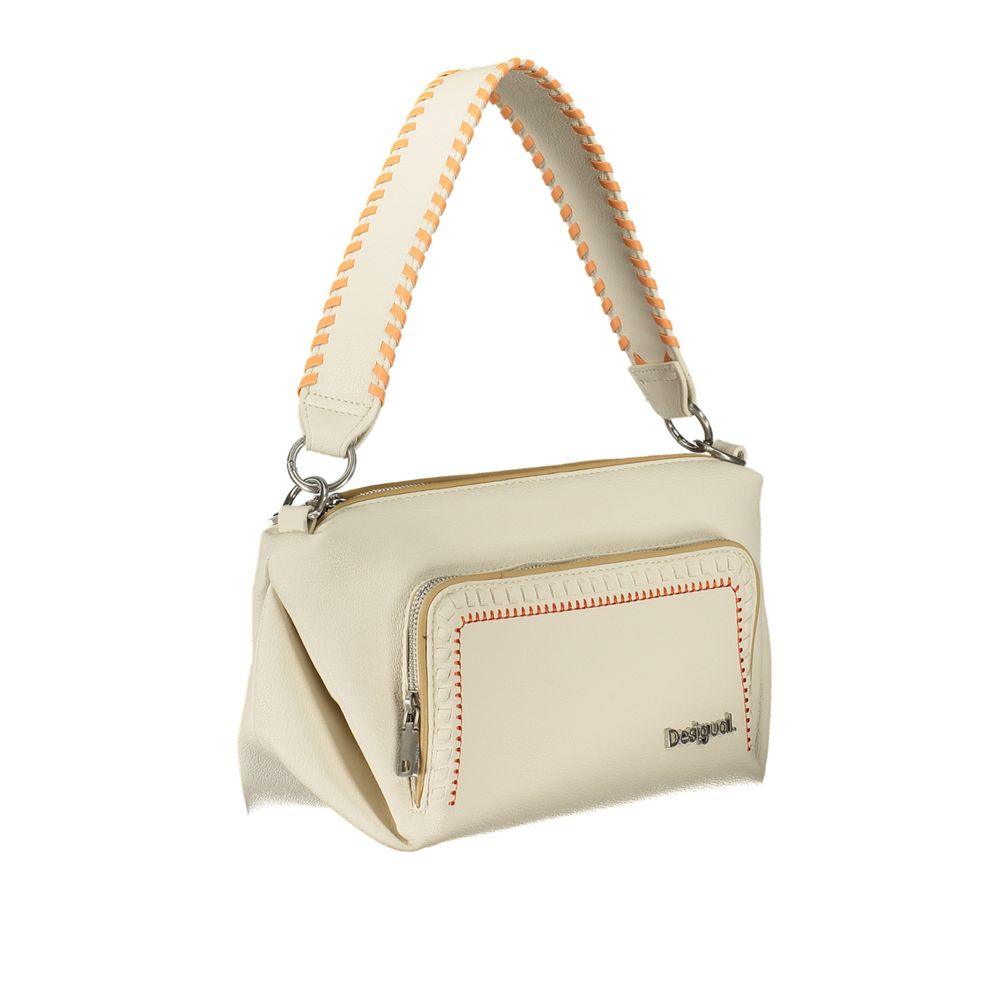 Desigual White Polyethylene Handbag - Arichezz.store