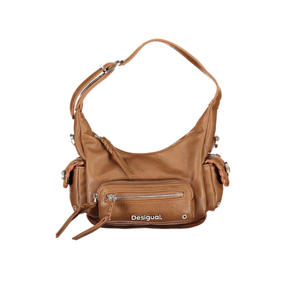 Desigual Brown Polyethylene Handbag - Arichezz.store