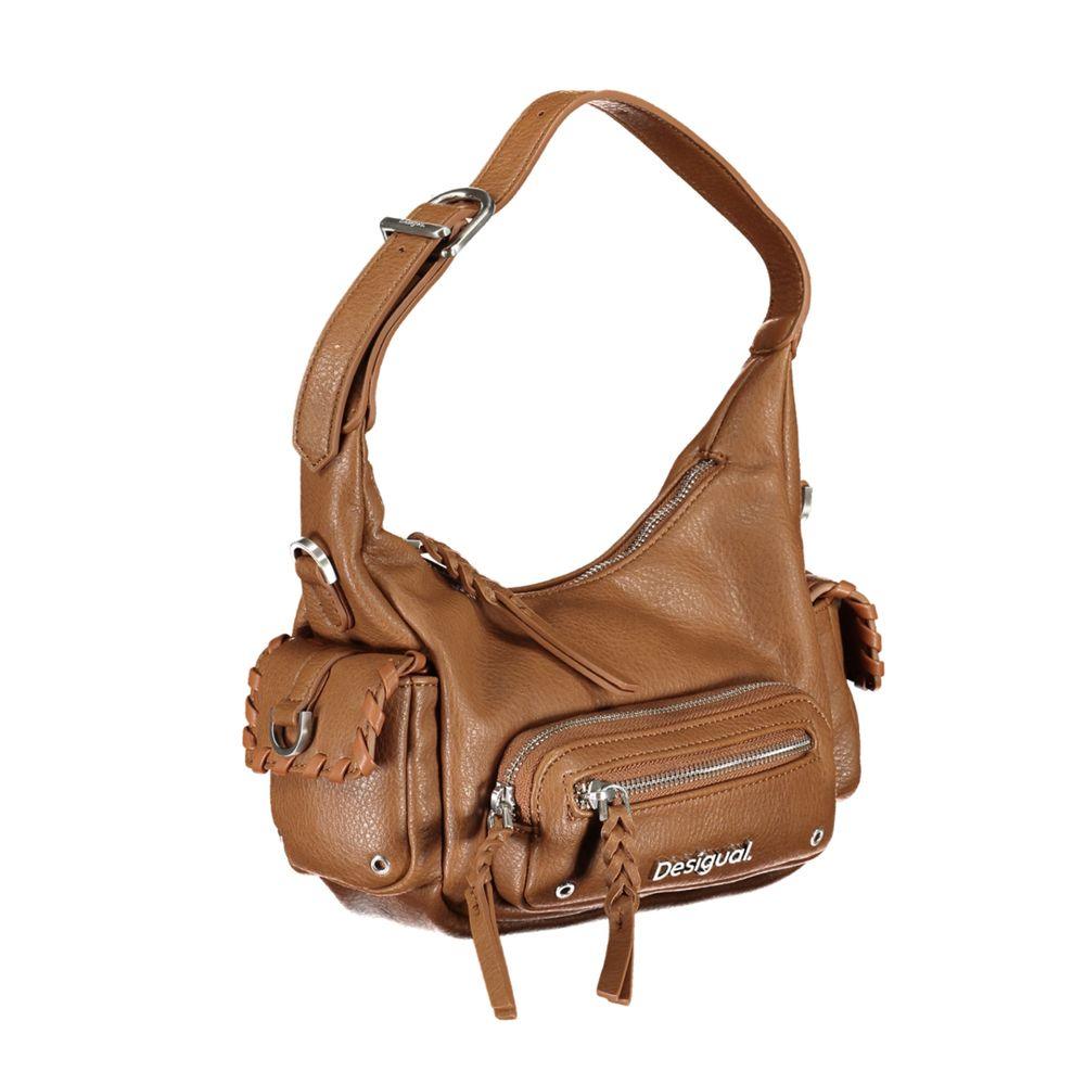 Desigual Brown Polyethylene Handbag - Arichezz.store