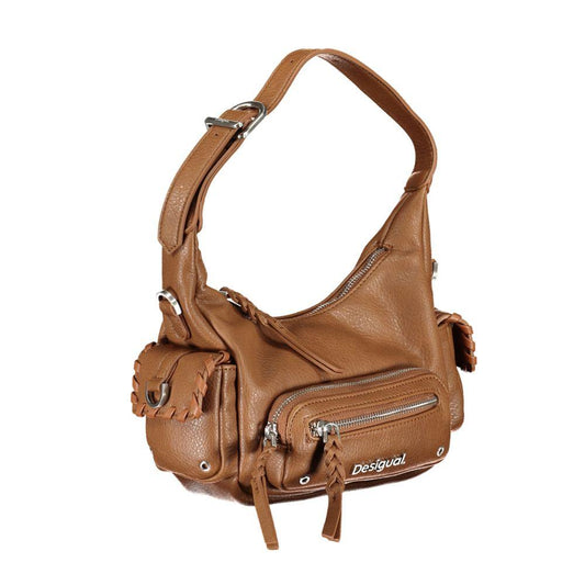 Desigual Brown Polyethylene Handbag - Arichezz.store