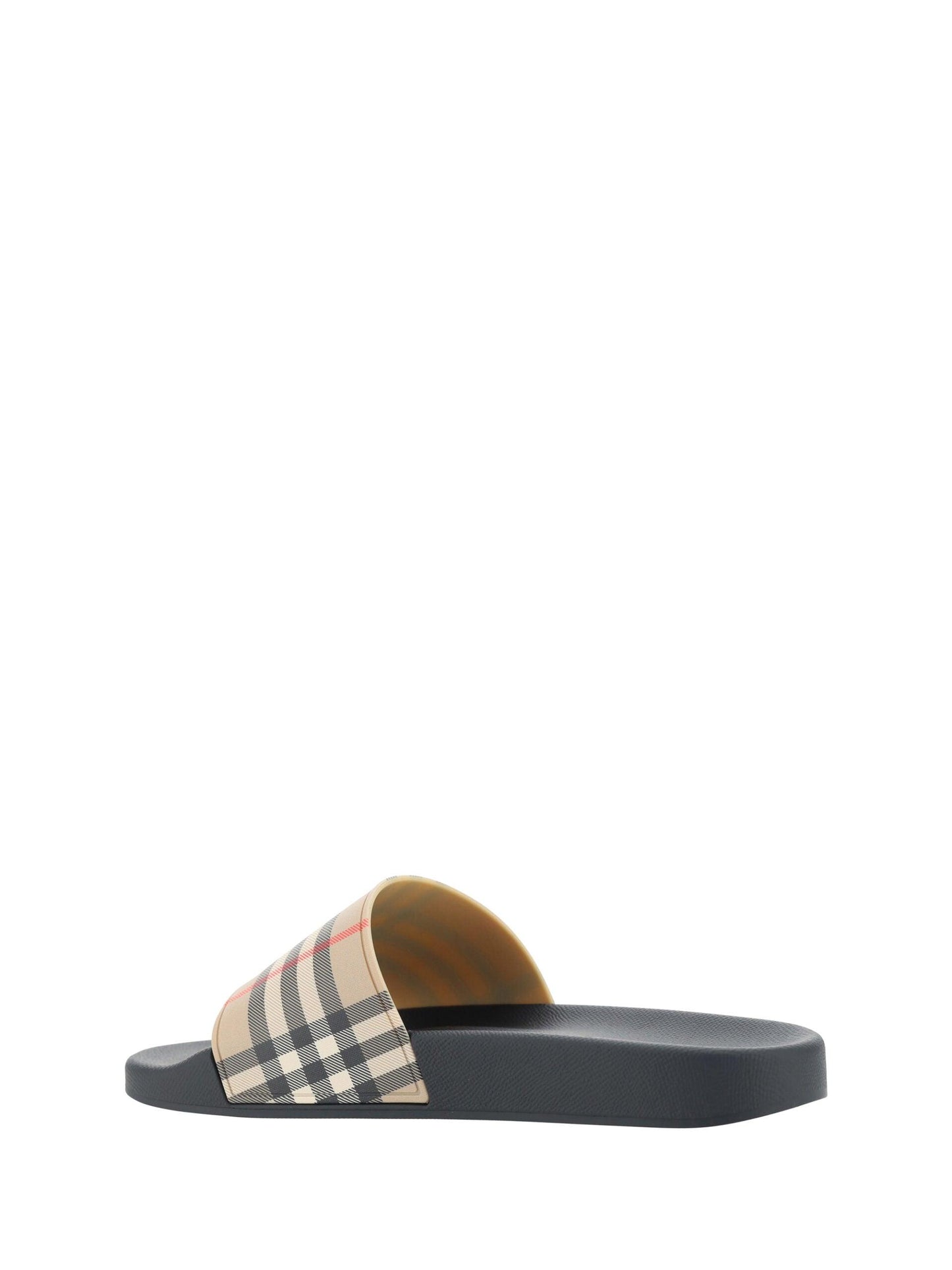 Burberry Brown Rubber Slides Sandals - Arichezz.store