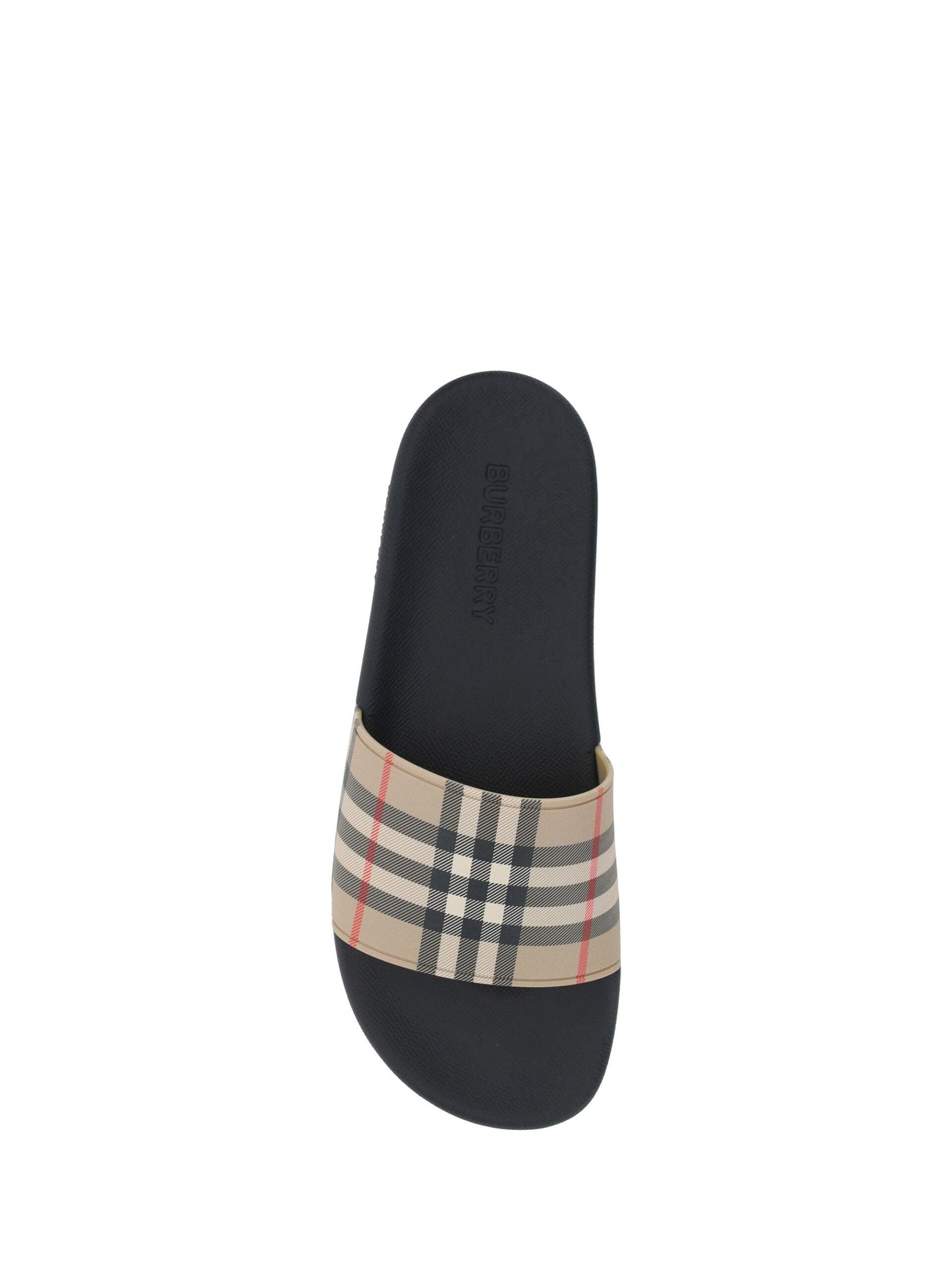 Burberry Brown Rubber Slides Sandals - Arichezz.store