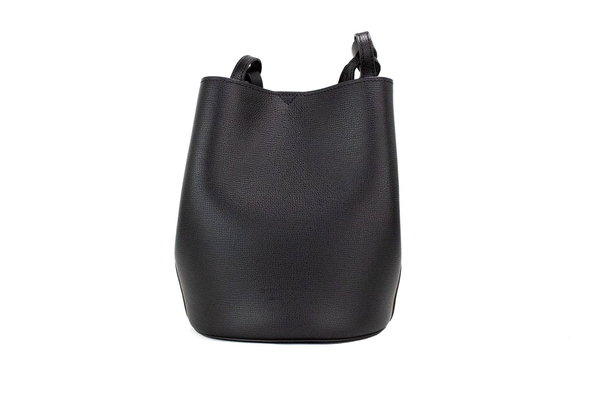 Burberry Lorne Small Black Haymarket Check Pebble Leather Bucket Handbag Purse - Arichezz.store