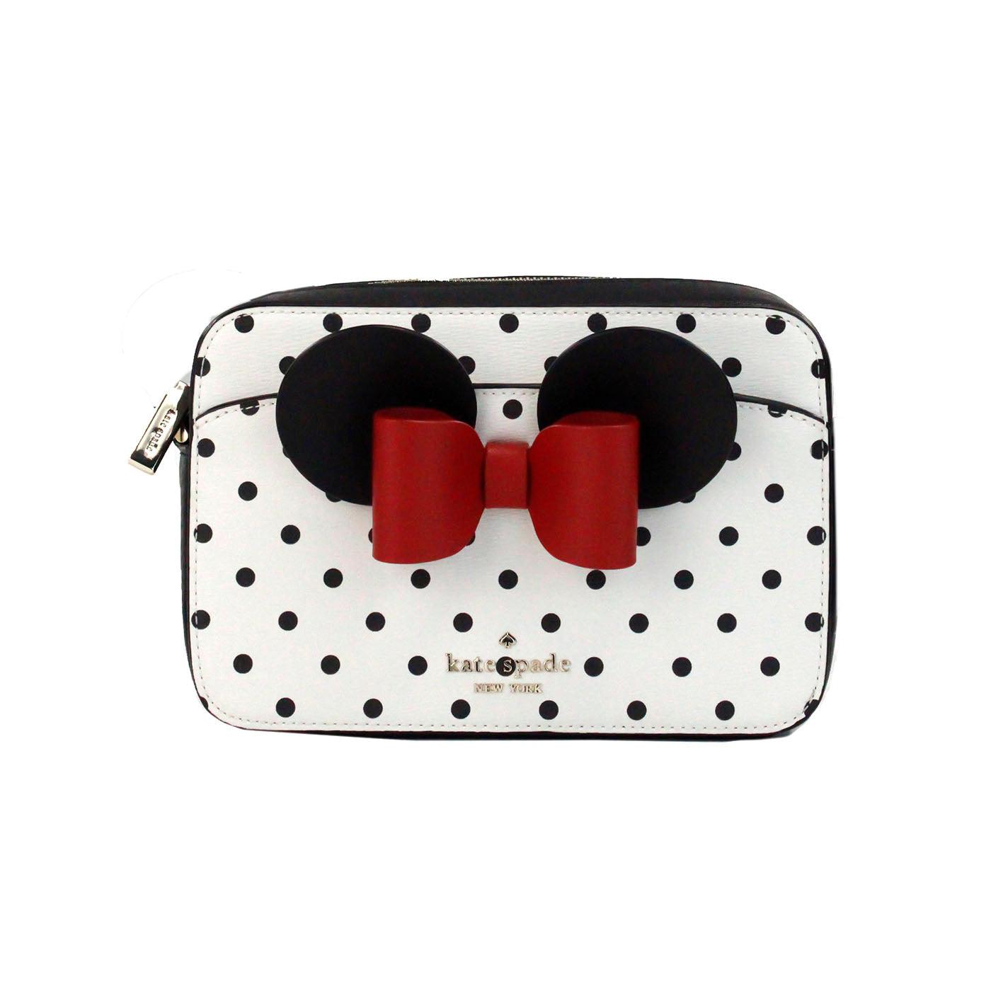 Kate Spade Disney Minnie Mouse Polka Dot Printed PVC Crossbody Camera Bag - Arichezz.store