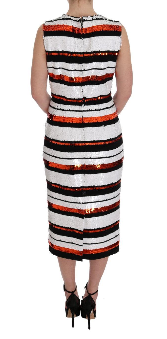 Dolce & Gabbana Sleeveless Striped Sheath Dress - Arichezz.store