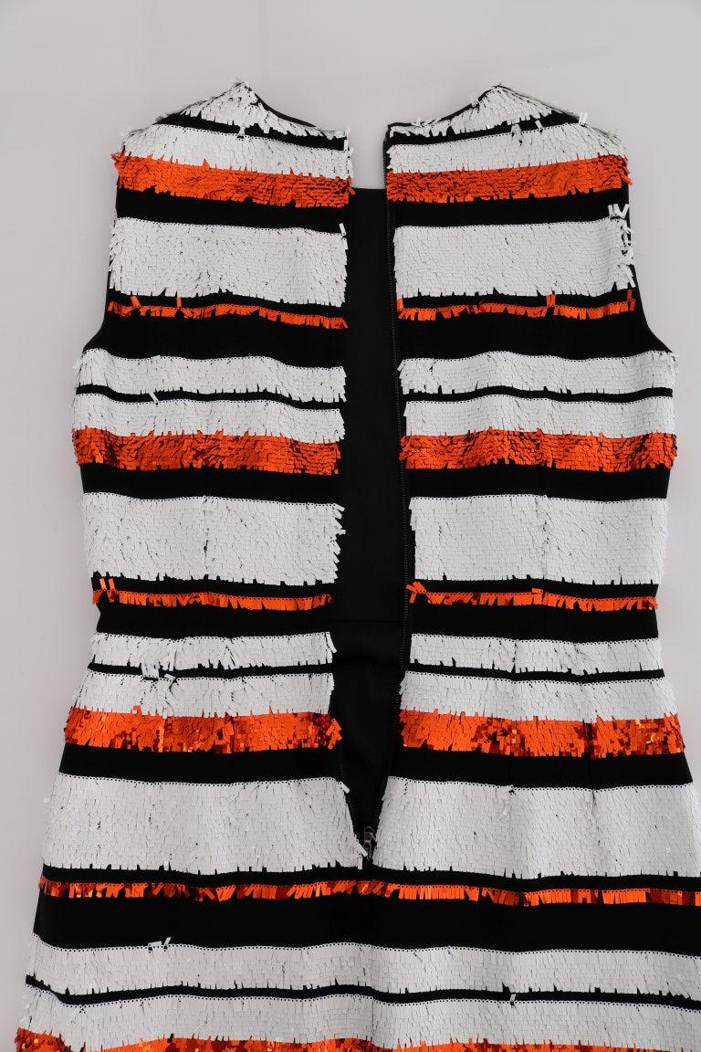 Dolce & Gabbana Sleeveless Striped Sheath Dress - Arichezz.store