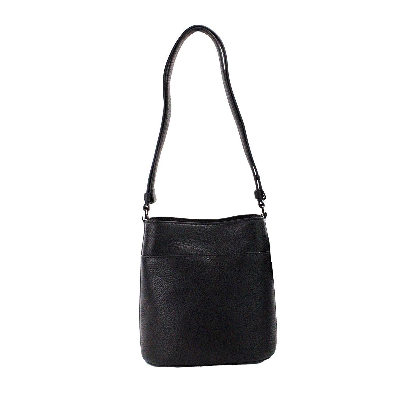 Kate Spade Leila Small Black Pebbled Leather Bucket Shoulder Crossbody Bag - Arichezz.store