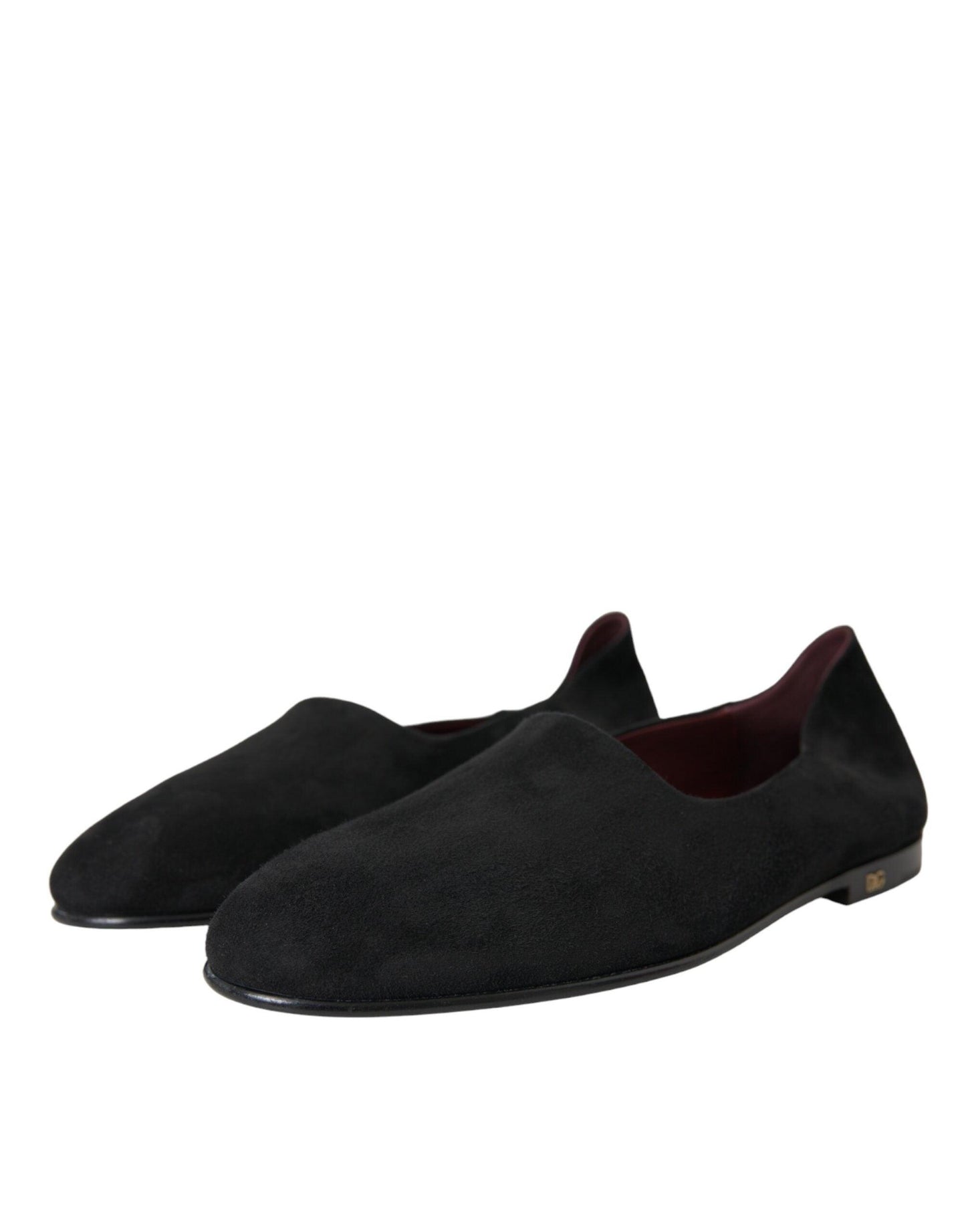 Dolce & Gabbana Black Suede Loafers Formal Dress Slip On Shoes - Arichezz.store