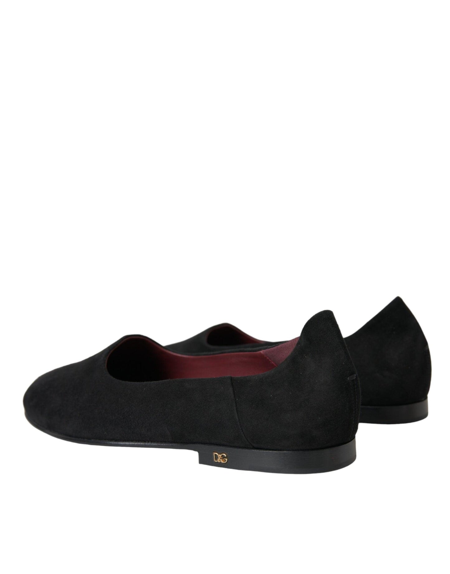 Dolce & Gabbana Black Suede Loafers Formal Dress Slip On Shoes - Arichezz.store