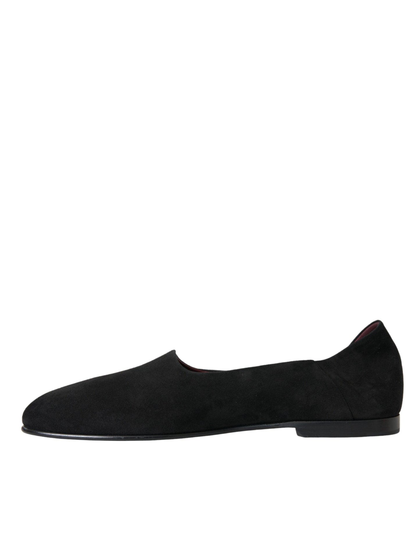 Dolce & Gabbana Black Suede Loafers Formal Dress Slip On Shoes - Arichezz.store