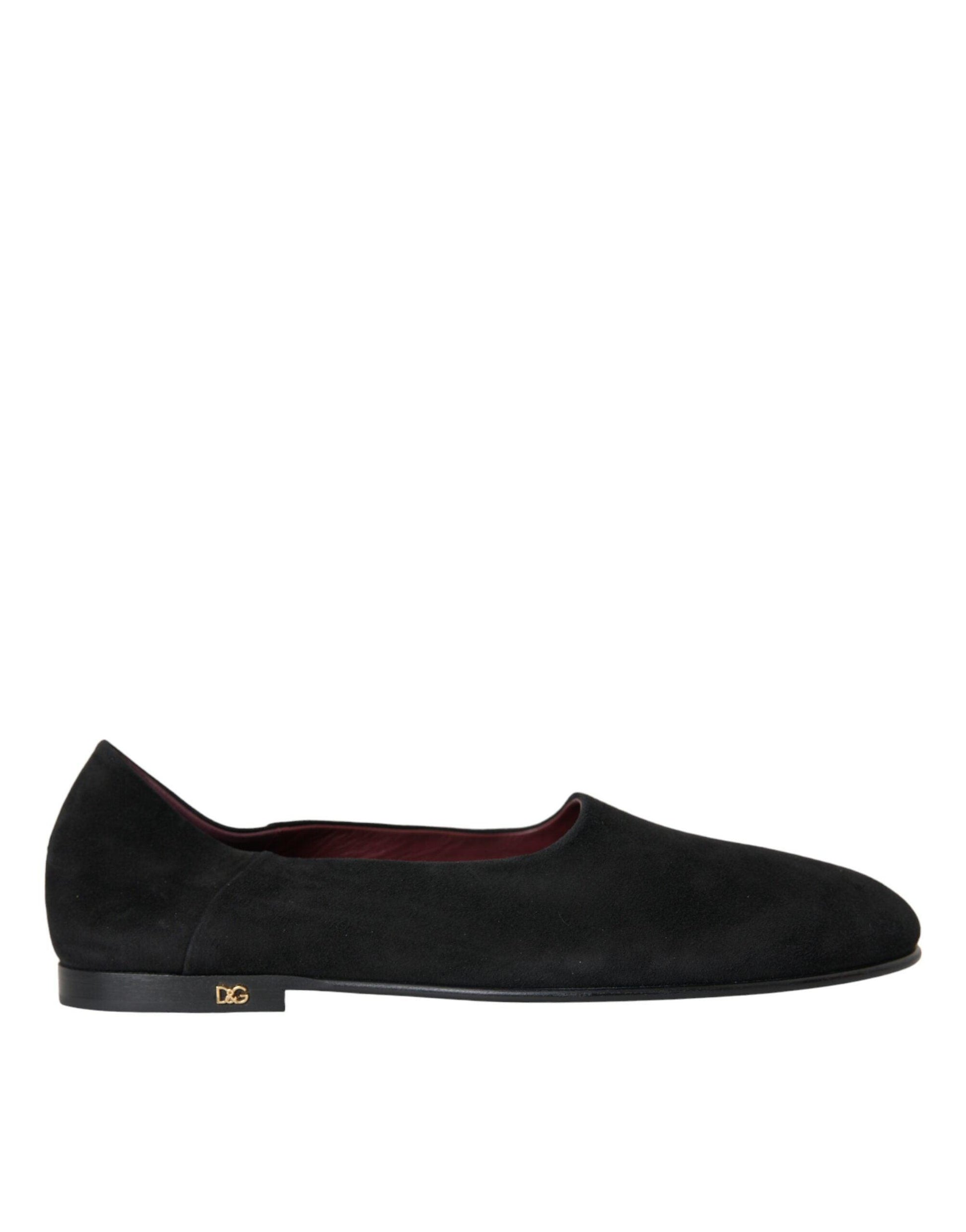 Dolce & Gabbana Black Suede Loafers Formal Dress Slip On Shoes - Arichezz.store