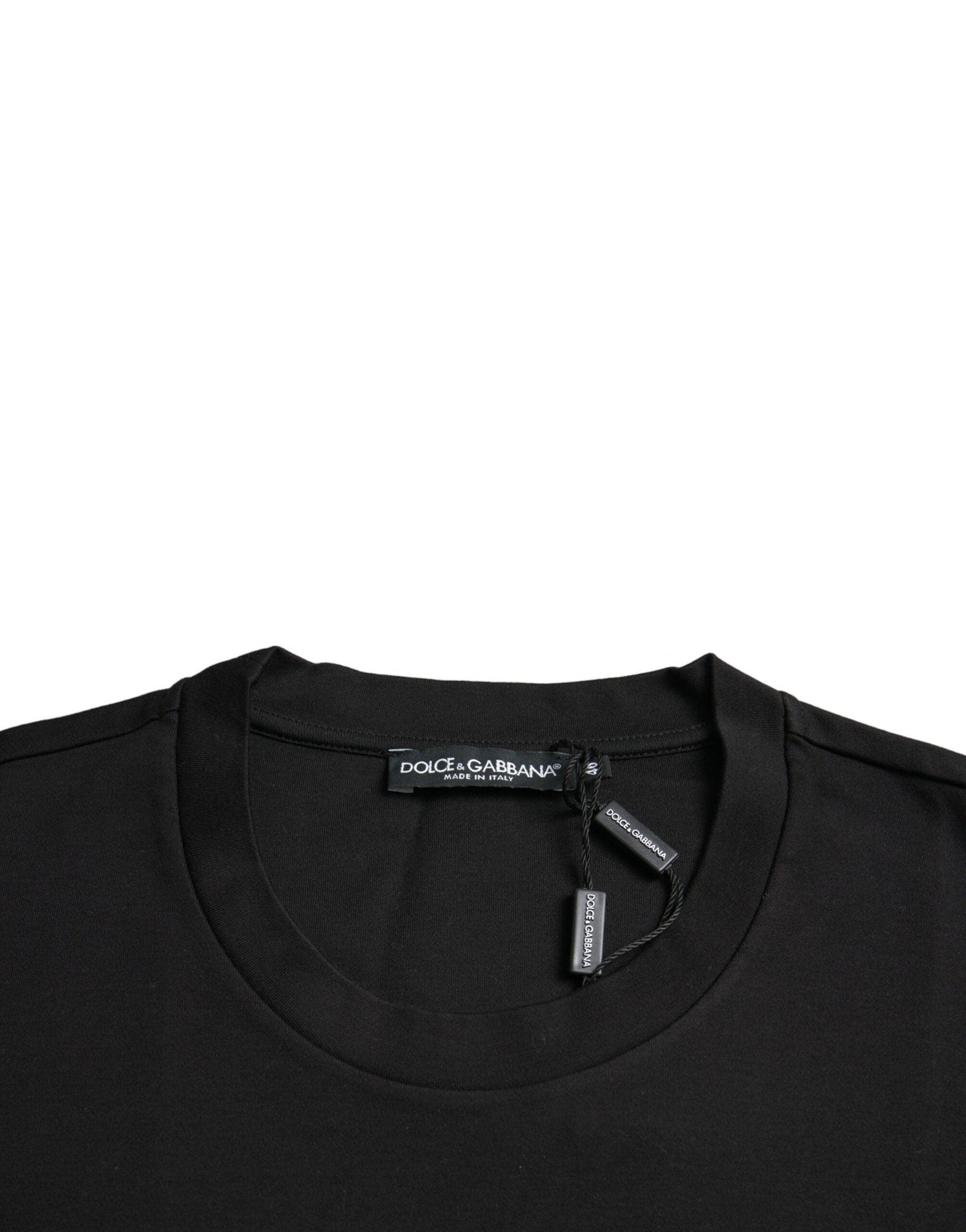 Dolce & Gabbana Black With Love Always Crew Neck Top T-shirt - Arichezz.store